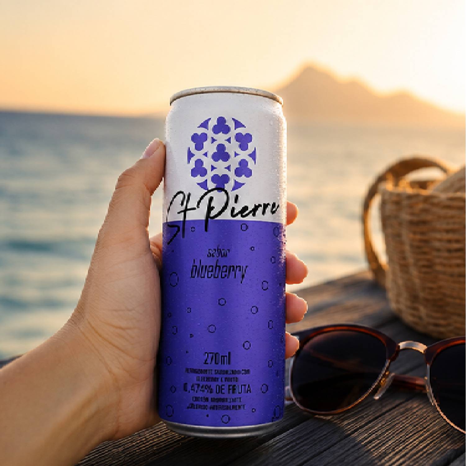 Refrigerante de Fruta ST PIERRE Blueberry 270ml foto 2