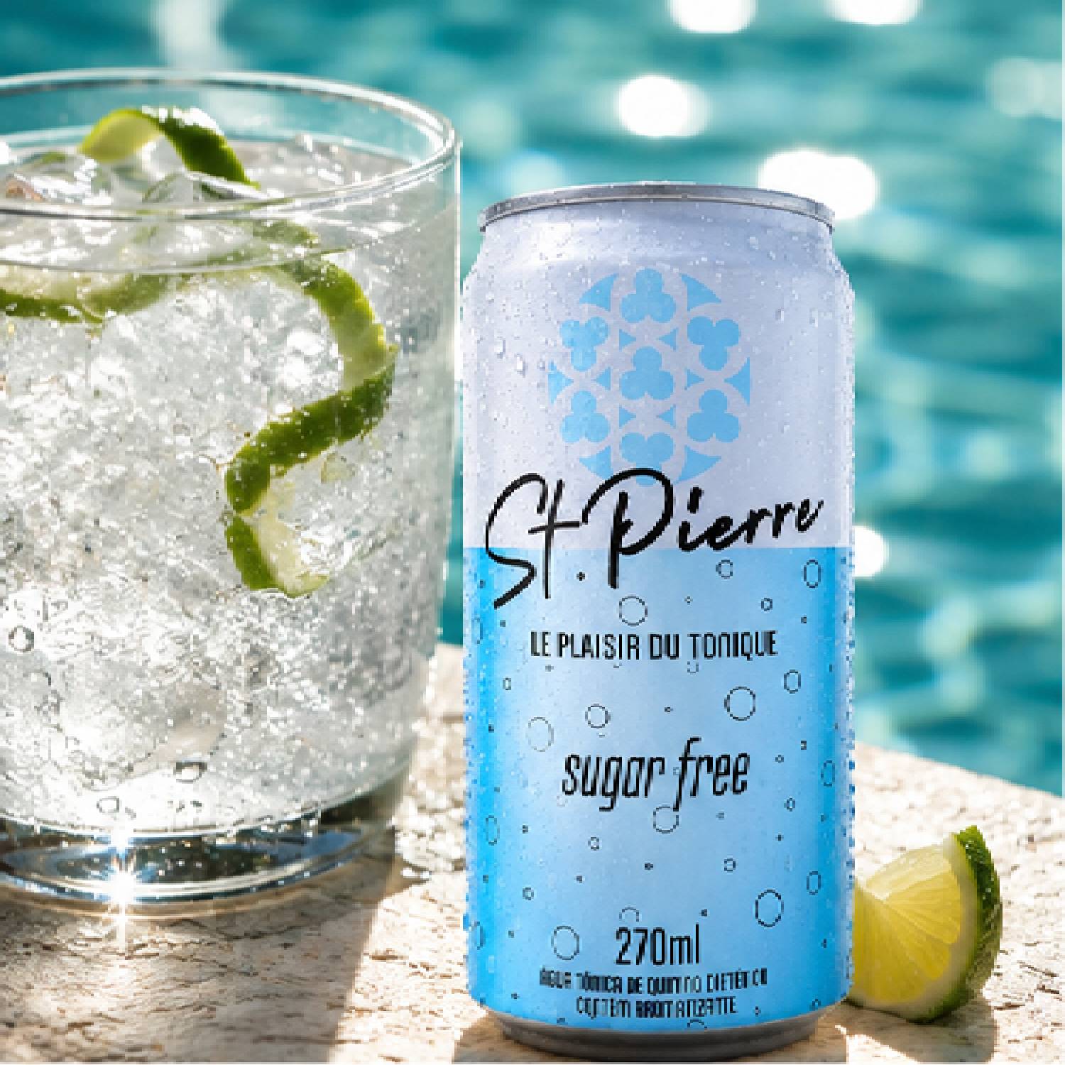 Água Tônica ST PIERRE Sugar Free 270ml Lata foto 6