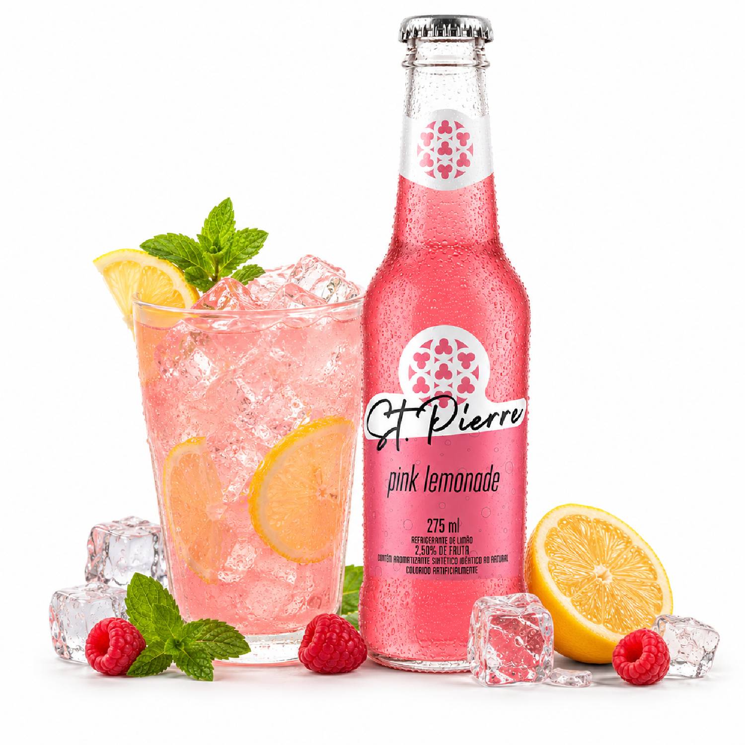 Refrigerante Pink Lemonade ST PIERRE L Neck 275ml foto 2