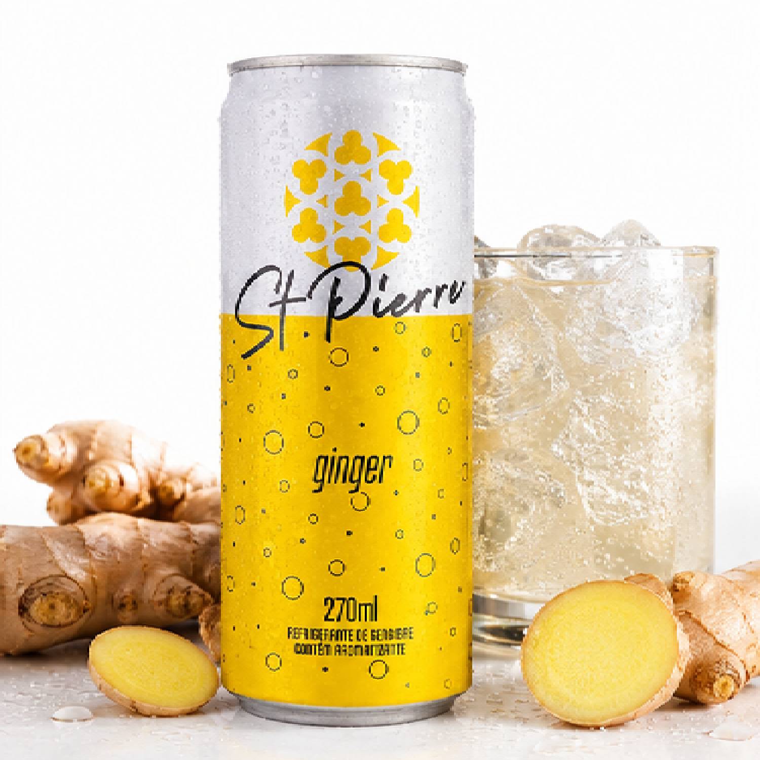 Refrigerante de Gengibre St Pierre Ginger 270ml Lata foto 3