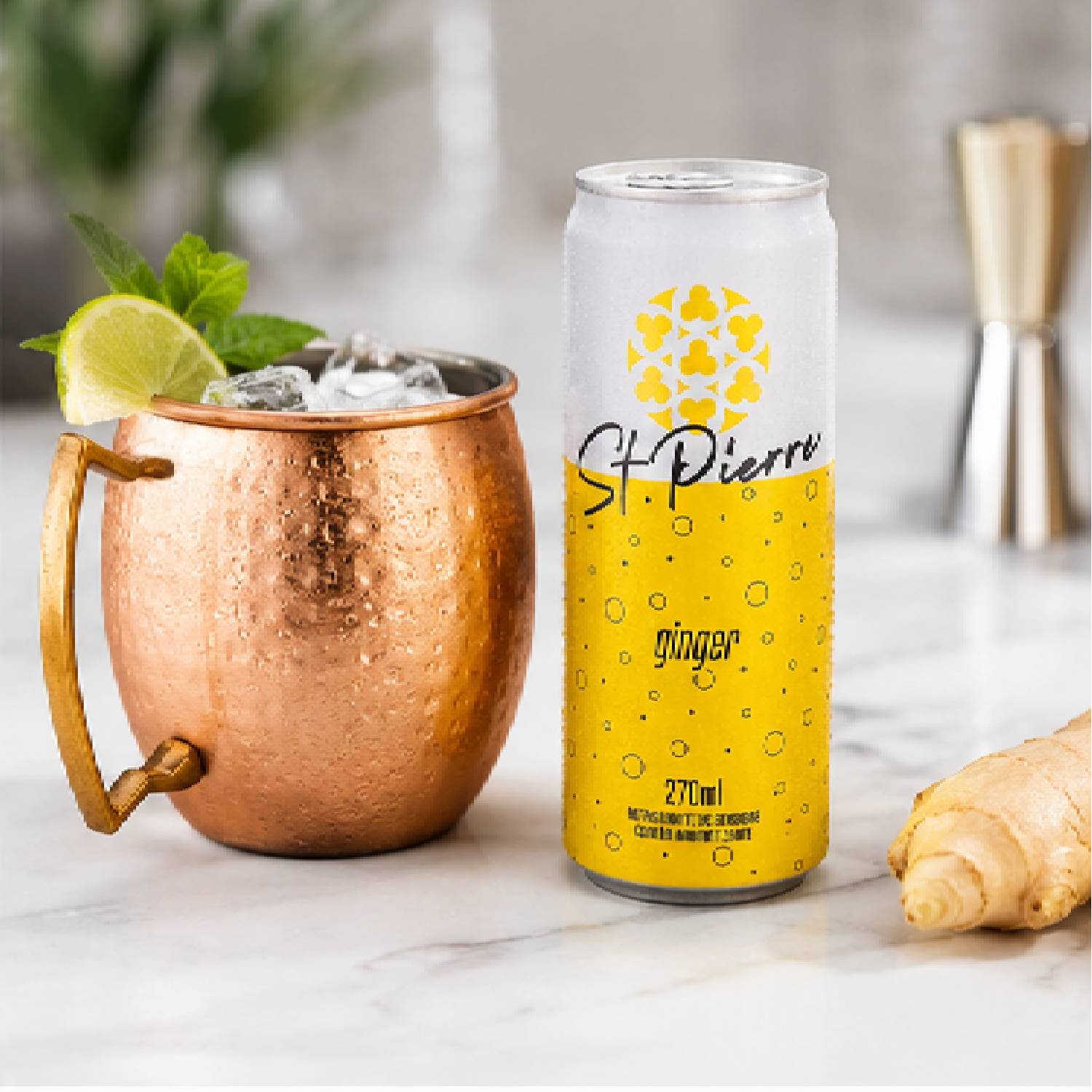 Refrigerante de Gengibre St Pierre Ginger 270ml Lata foto 6