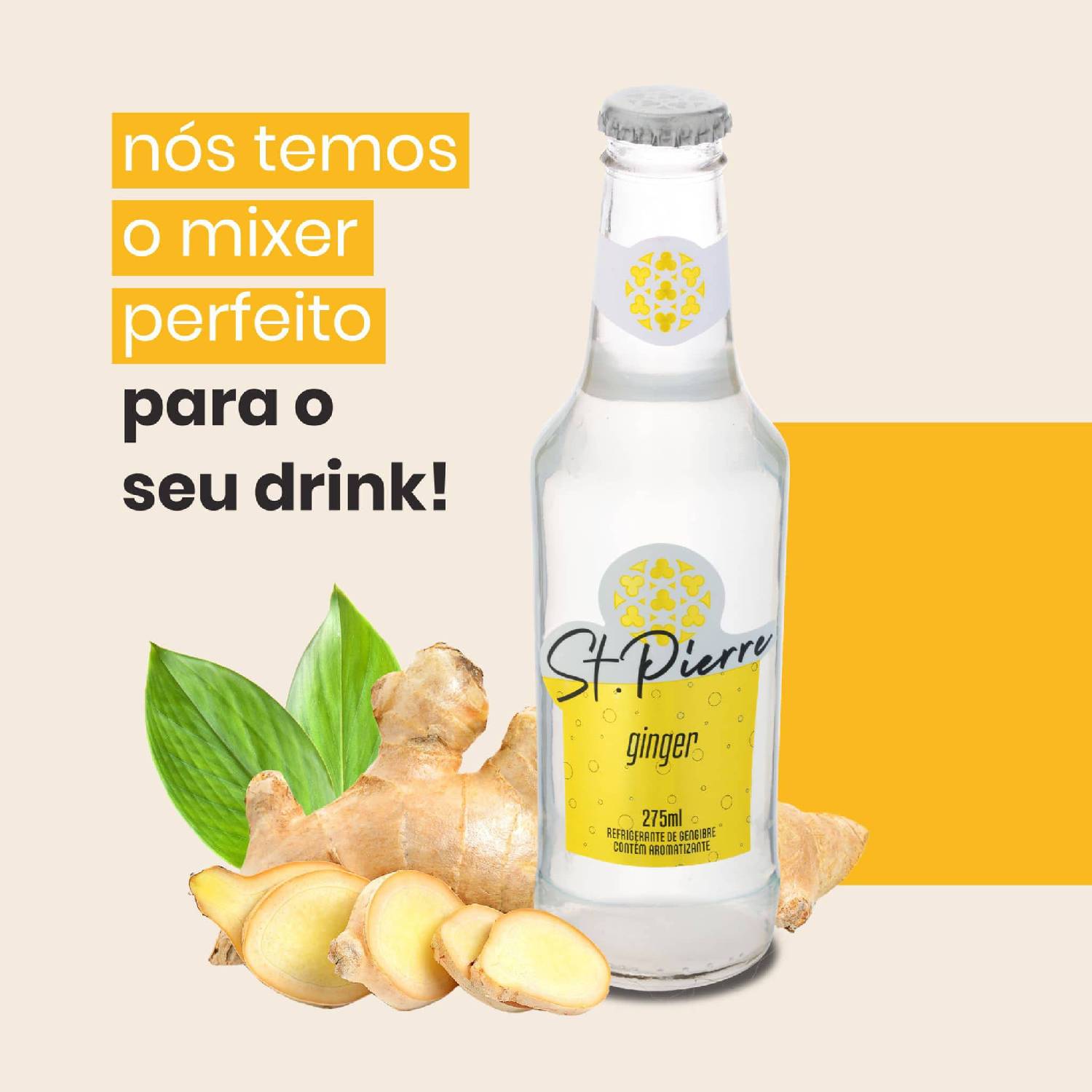 Kit 5 Refrigerante Gengibre ST PIERRE Ginger 275ml L Neck foto 2