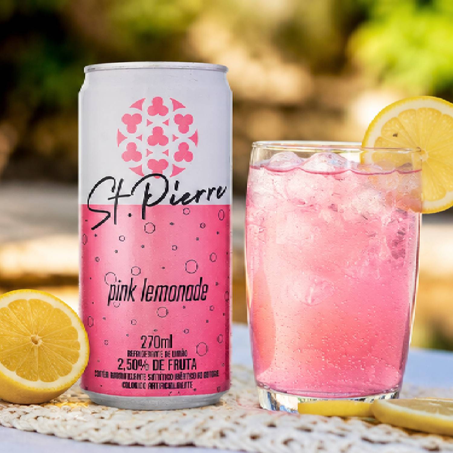 Kit 3 Refrigerante Pink Lemonade St PIERRE Lata 270ml foto 4