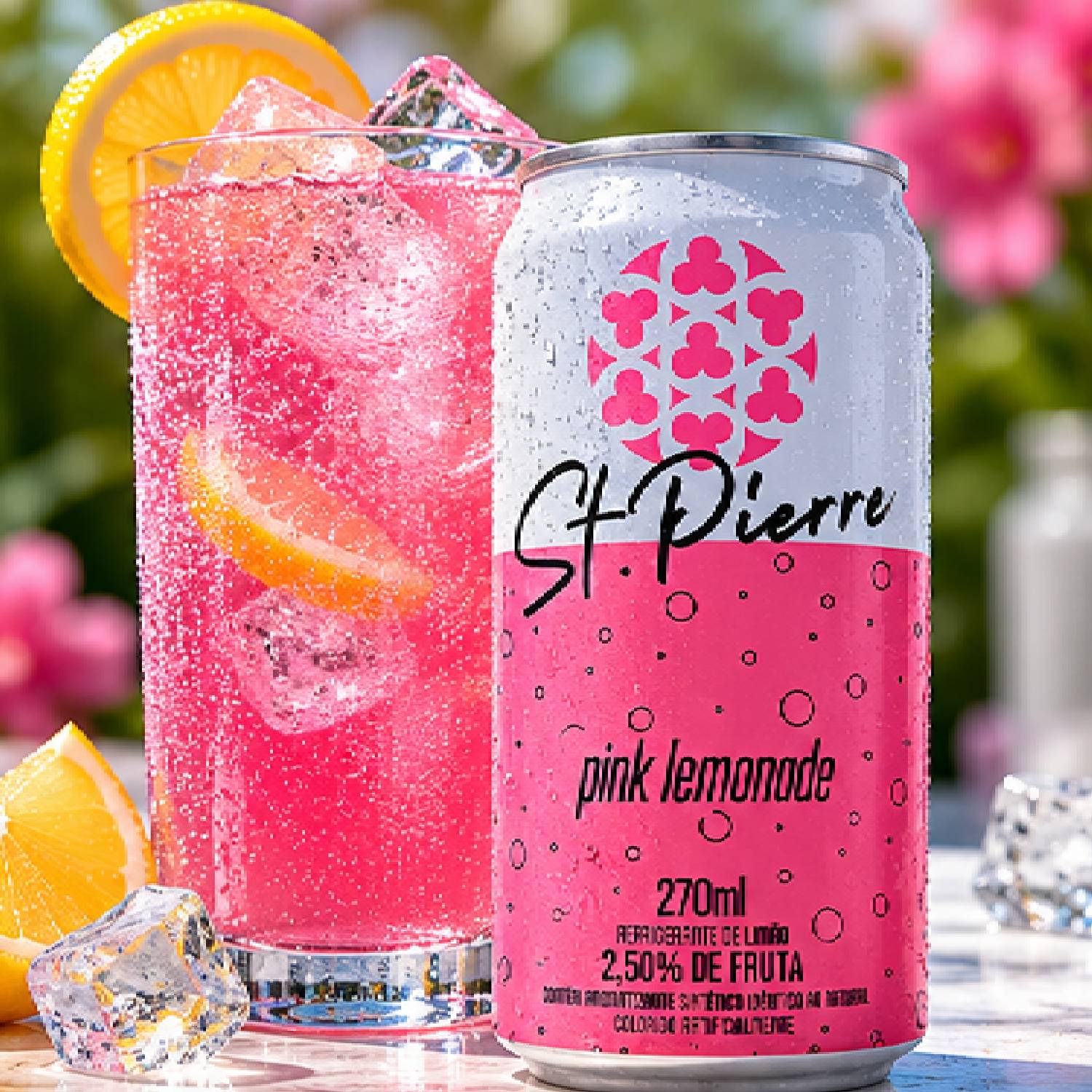 Kit 24 Refrigerante Pink Lemonade St PIERRE Lata 270ml foto 5