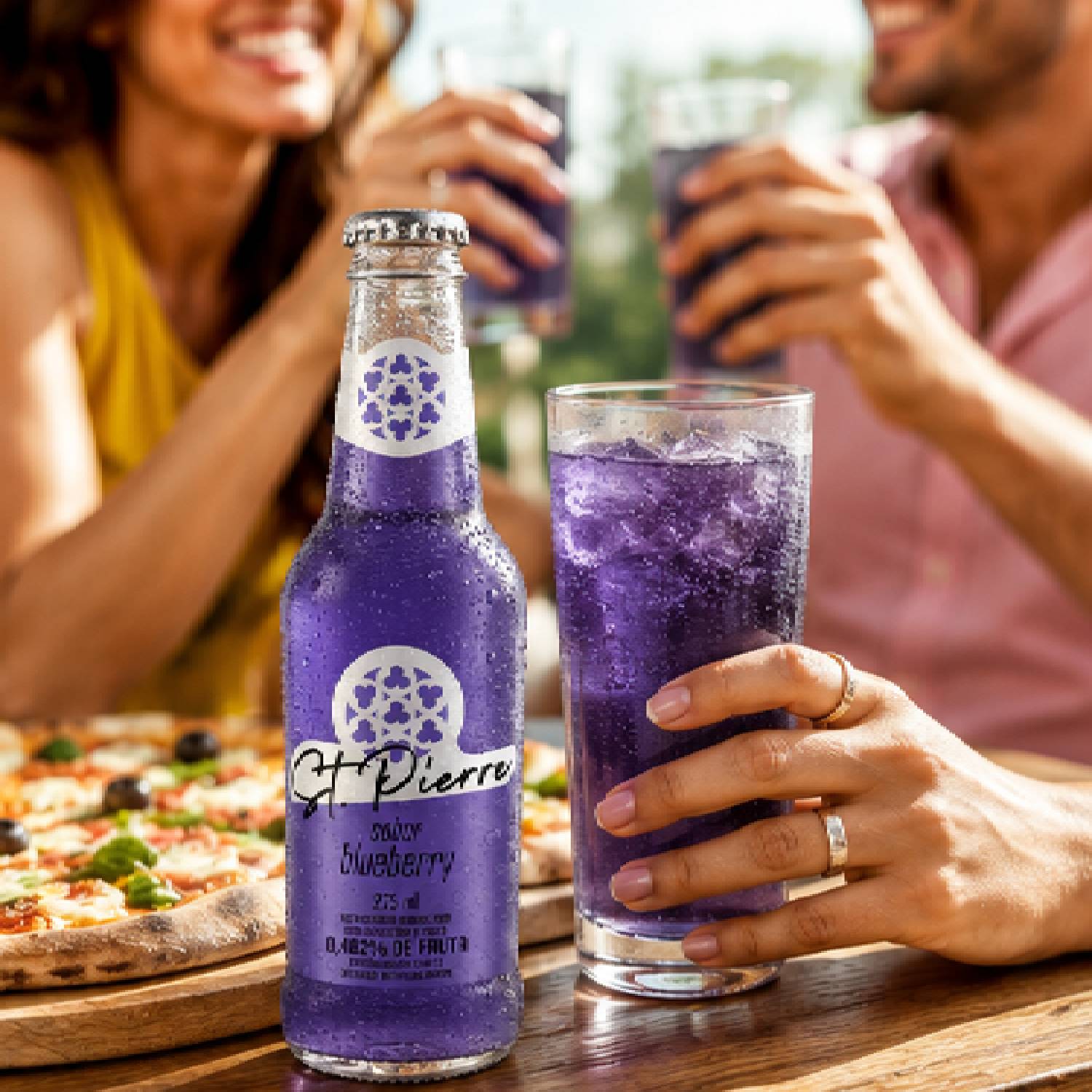 Kit 3 Refrigerante Blueberry ST PIERRE Long Neck 275ml foto 5