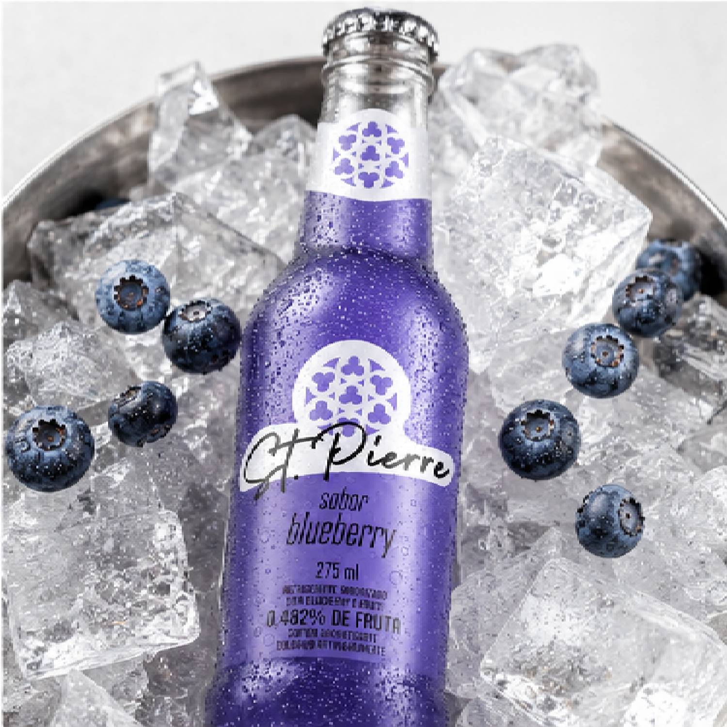 Kit 5 Refrigerante Blueberry ST PIERRE Long Neck 275ml foto 4