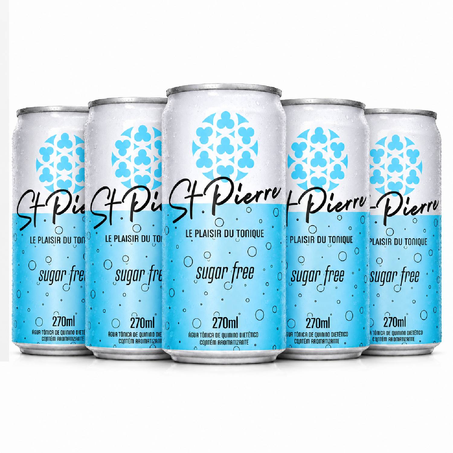 Kit 3 Água Tônica ST PIERRE Sugar Free 270ml Lata