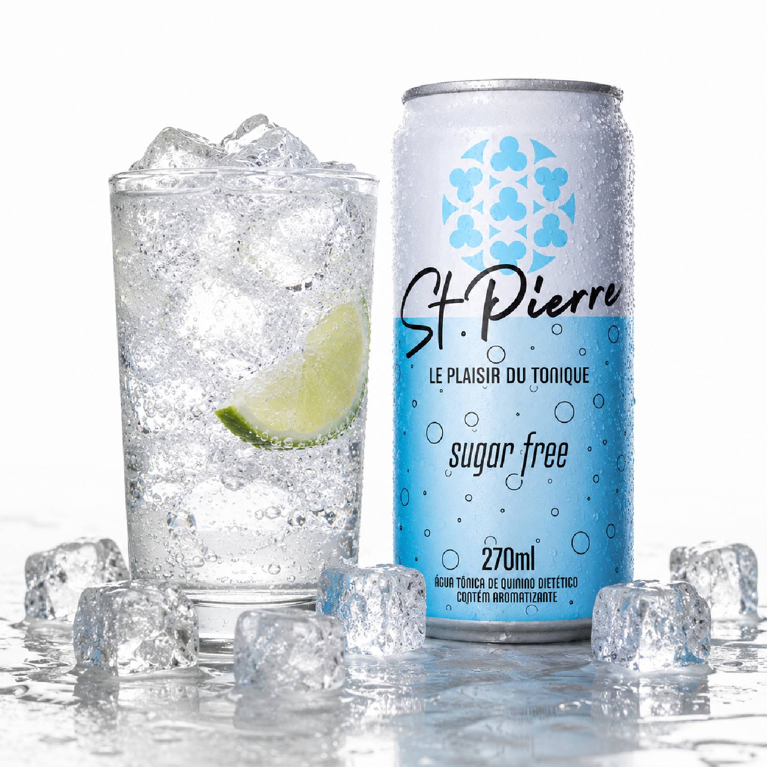 Kit 12 Água Tônica ST PIERRE Sugar Free 270ml Lata foto 2