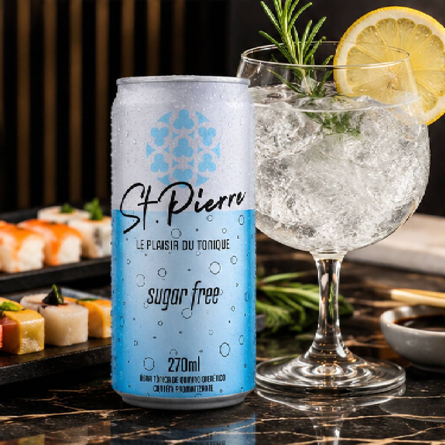 Kit 12 Água Tônica ST PIERRE Sugar Free 270ml Lata foto 6