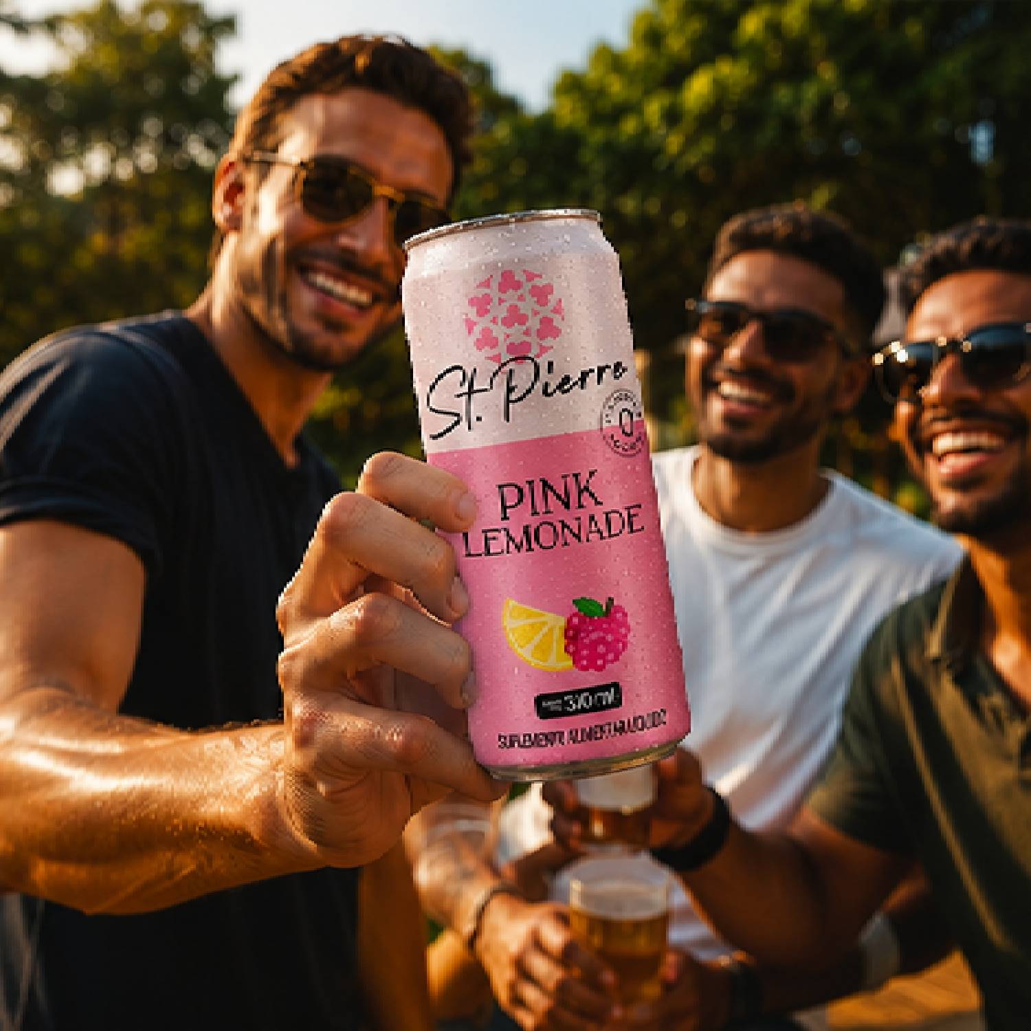 Kit 3 Bebida Zero ST PIERRE Pink Lemon 310ml foto 2
