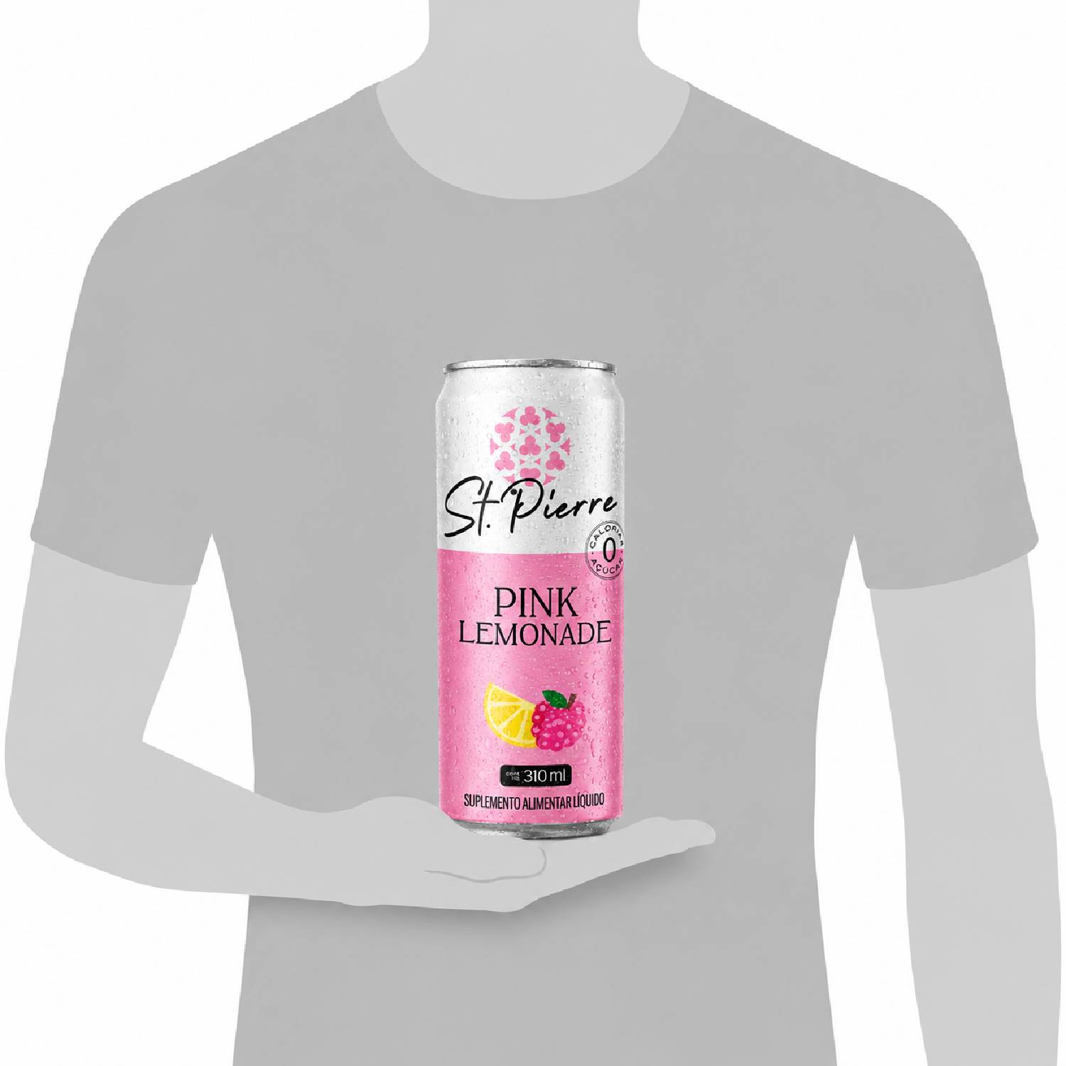Kit 3 Bebida Zero ST PIERRE Pink Lemon 310ml foto 8