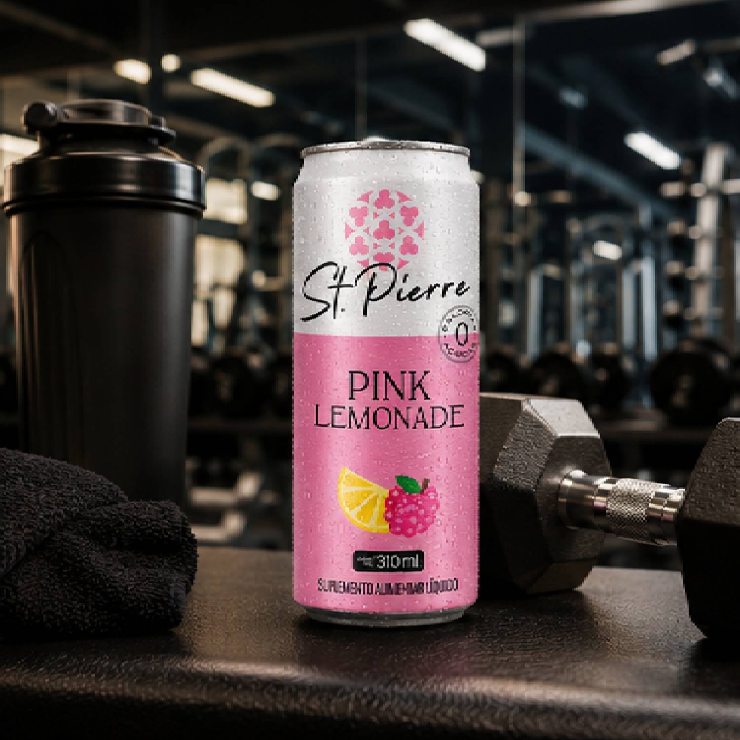 Kit 5 Bebida Zero ST PIERRE Pink Lemon 310ml foto 3