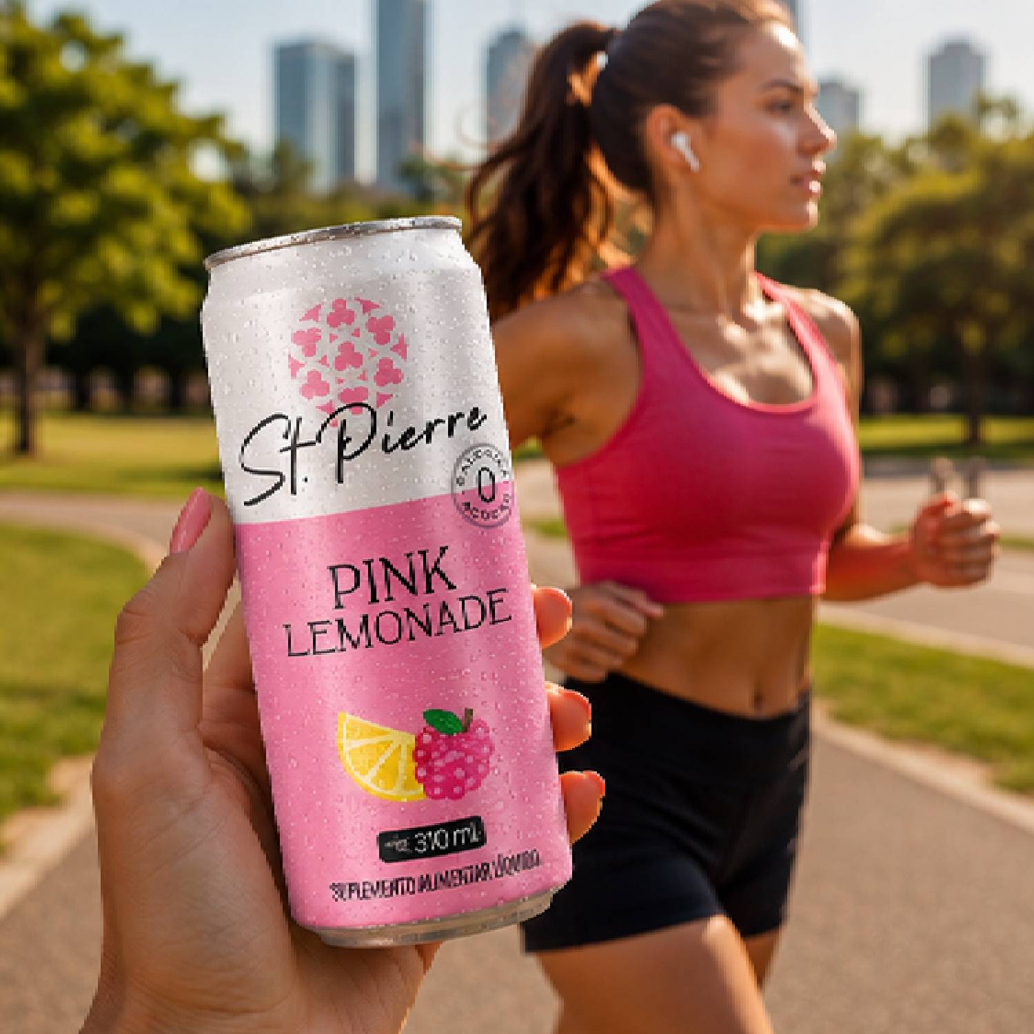 Kit 12 Bebida Zero ST PIERRE Pink Lemon 310ml foto 5