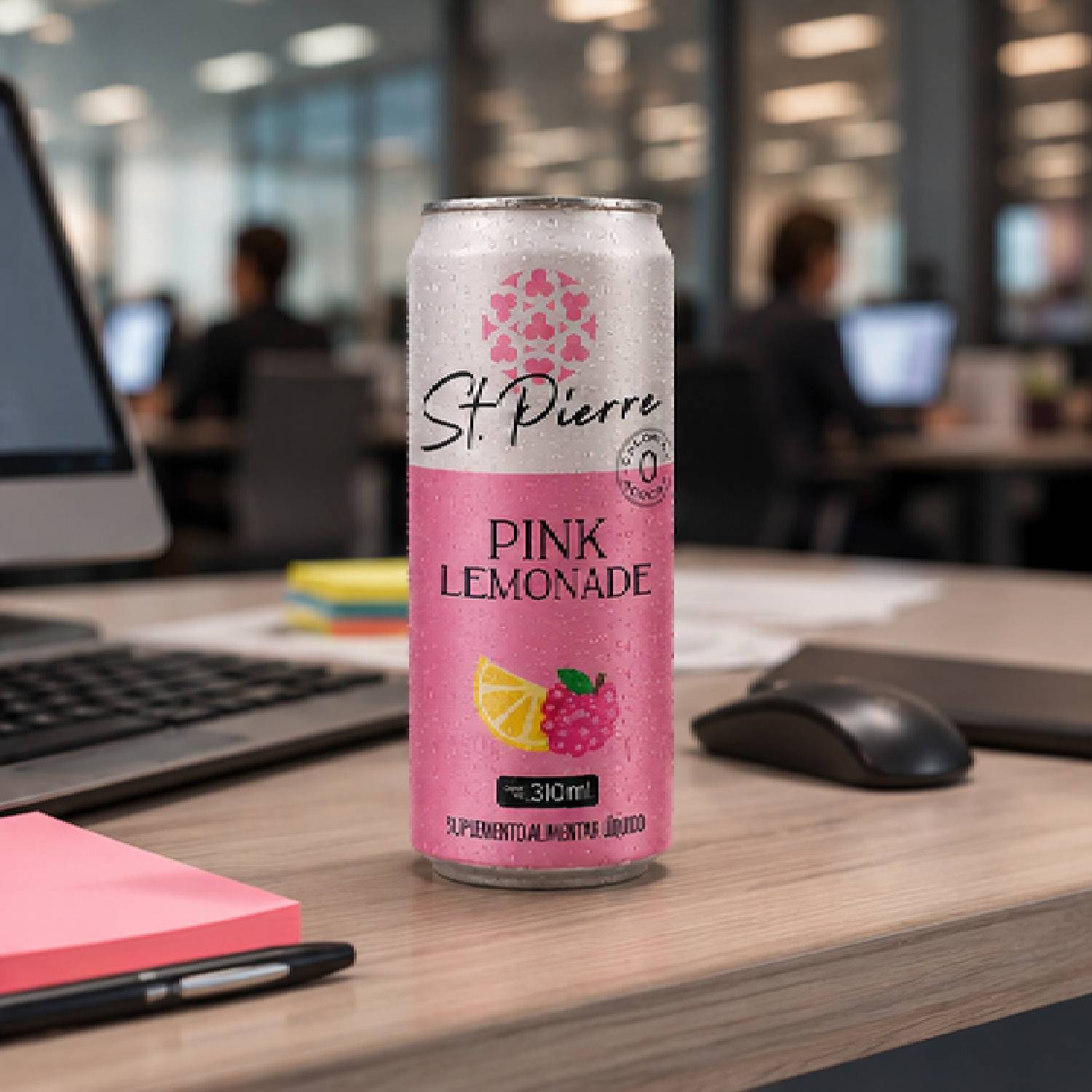 Kit 12 Bebida Zero ST PIERRE Pink Lemon 310ml foto 6