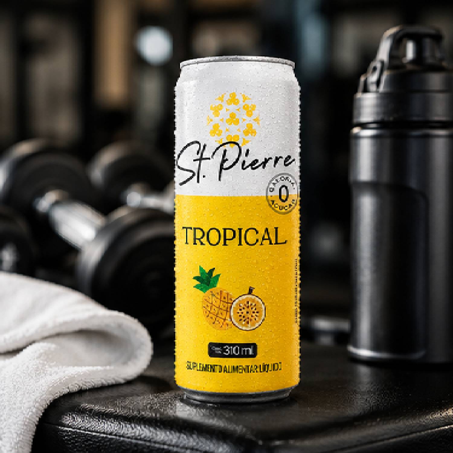 Kit 5 Bebida Zero ST PIERRE Tropical 310ml foto 4