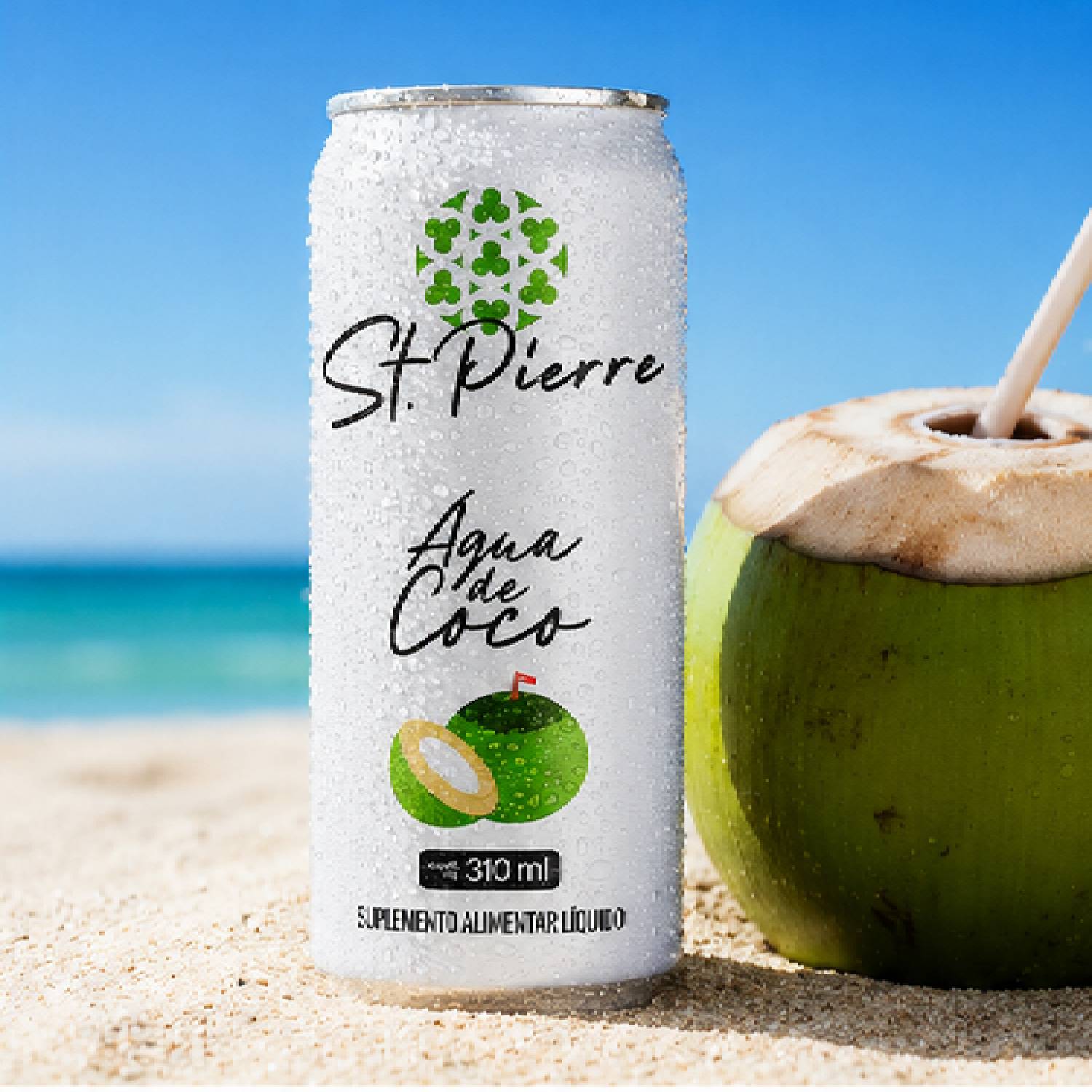Kit 3 Bebida Zero Açucar ST PIERRE Água de Coco 310ml foto 7