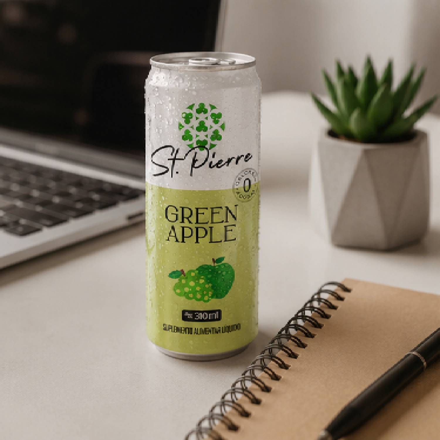 Kit 6 Bebida Zero Açucar ST PIERRE ZERO Green Apple 310ml foto 5