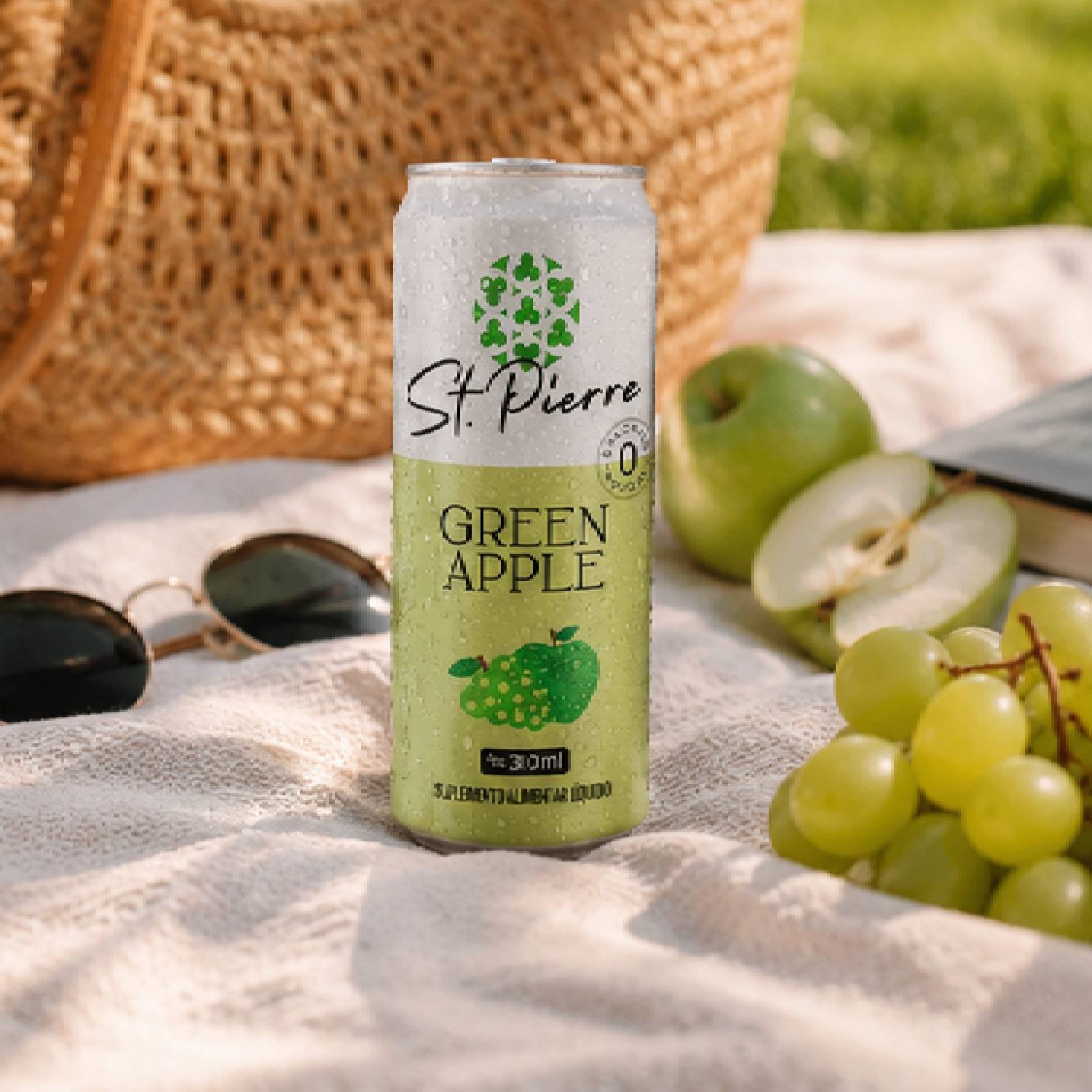 Kit 12 Bebida Zero Açucar ST PIERRE ZERO Green Apple 310ml foto 6