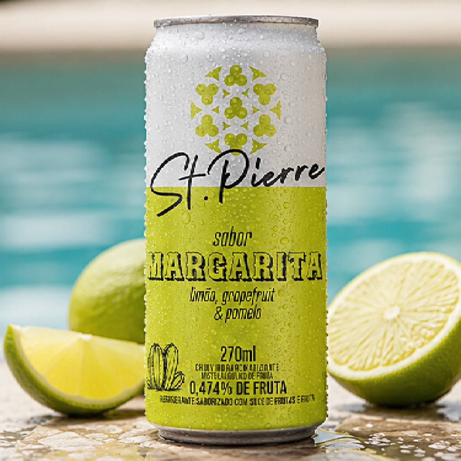 Kit 5 Refrigerante Margarita p/ Drinks ST PIERRE 270ml foto 2