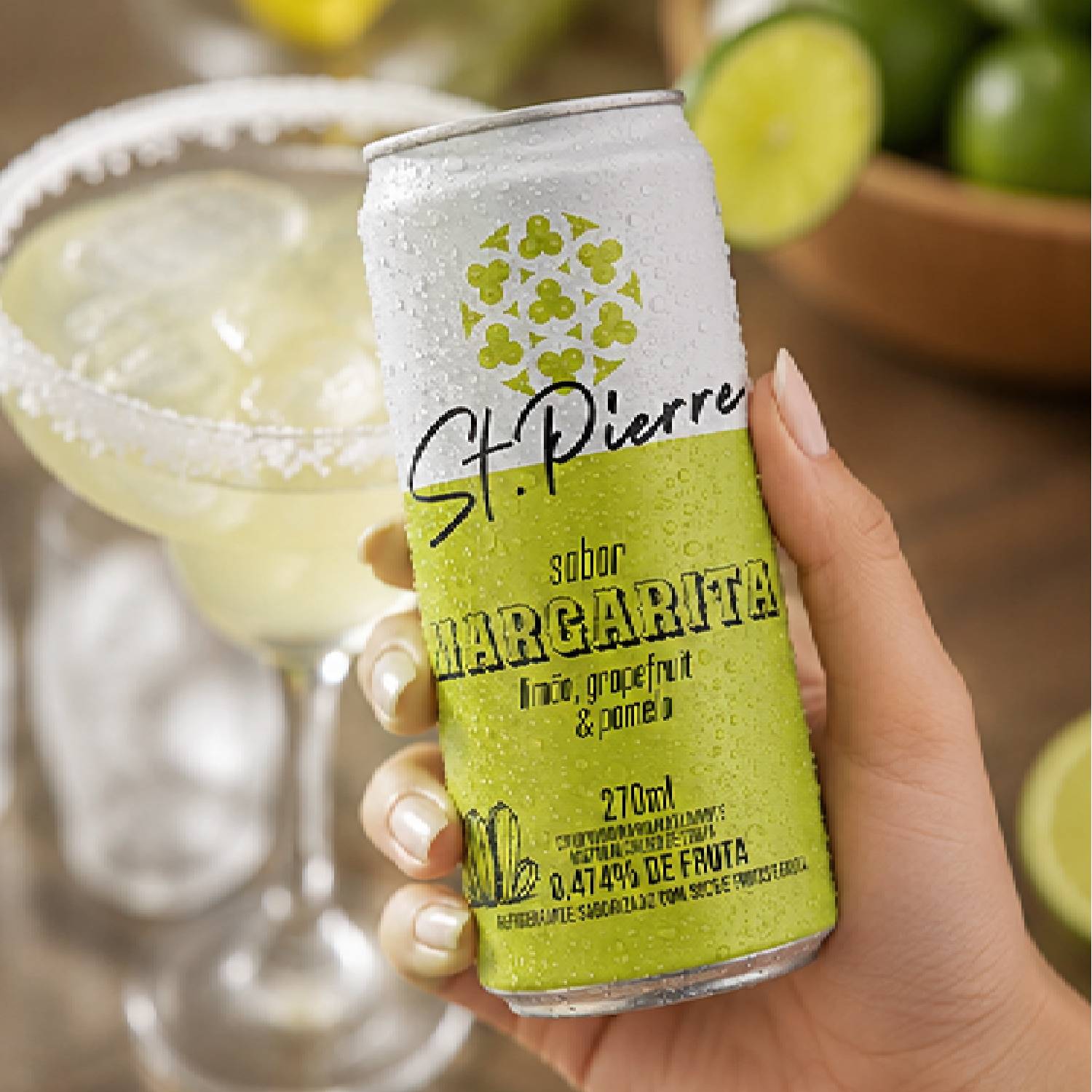 Kit 6 Refrigerante Margarita p/ Drinks ST PIERRE 270ml foto 3