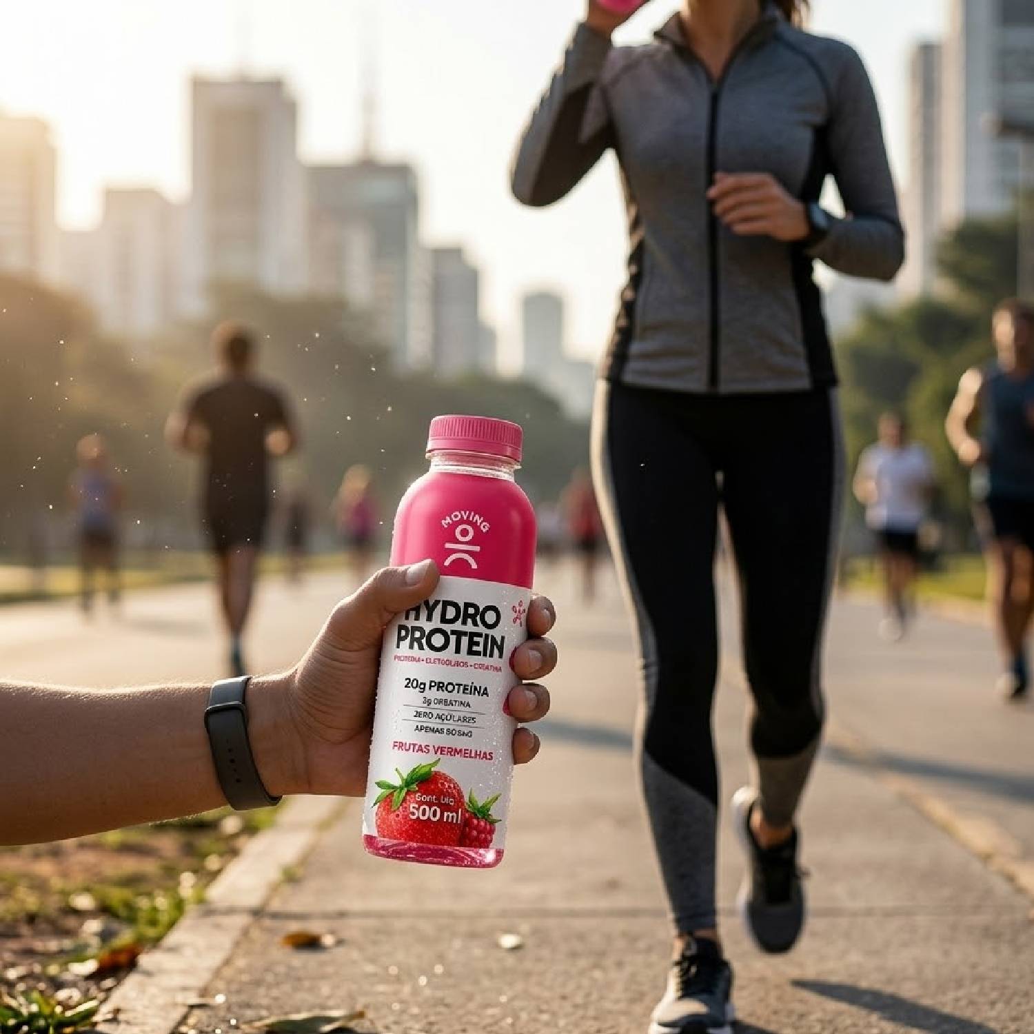 Kit 3 Bebida MOVING Hydro Protein 20g Frutas Vermelhas 500ml foto 3