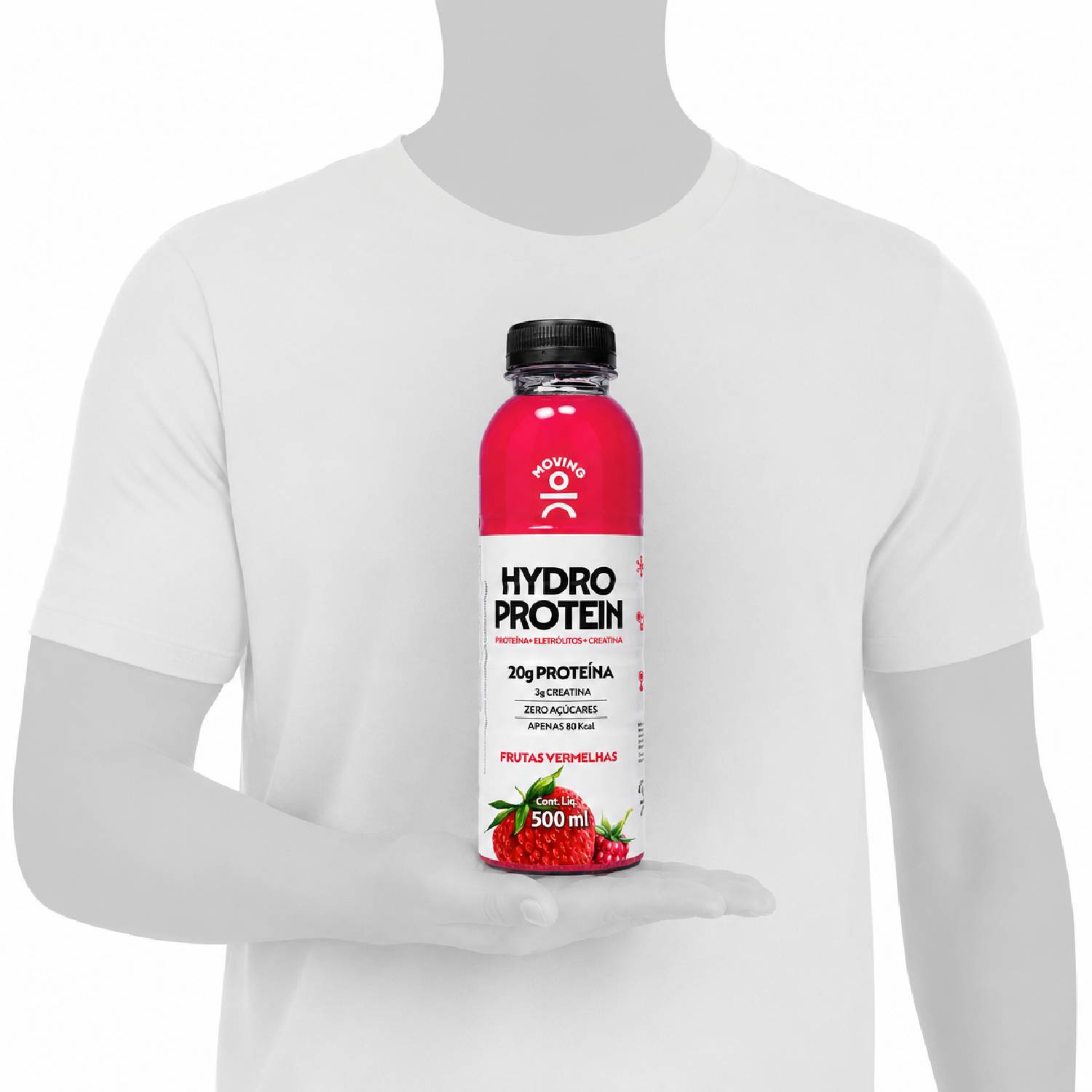 Kit 3 Bebida MOVING Hydro Protein 20g Frutas Vermelhas 500ml foto 9