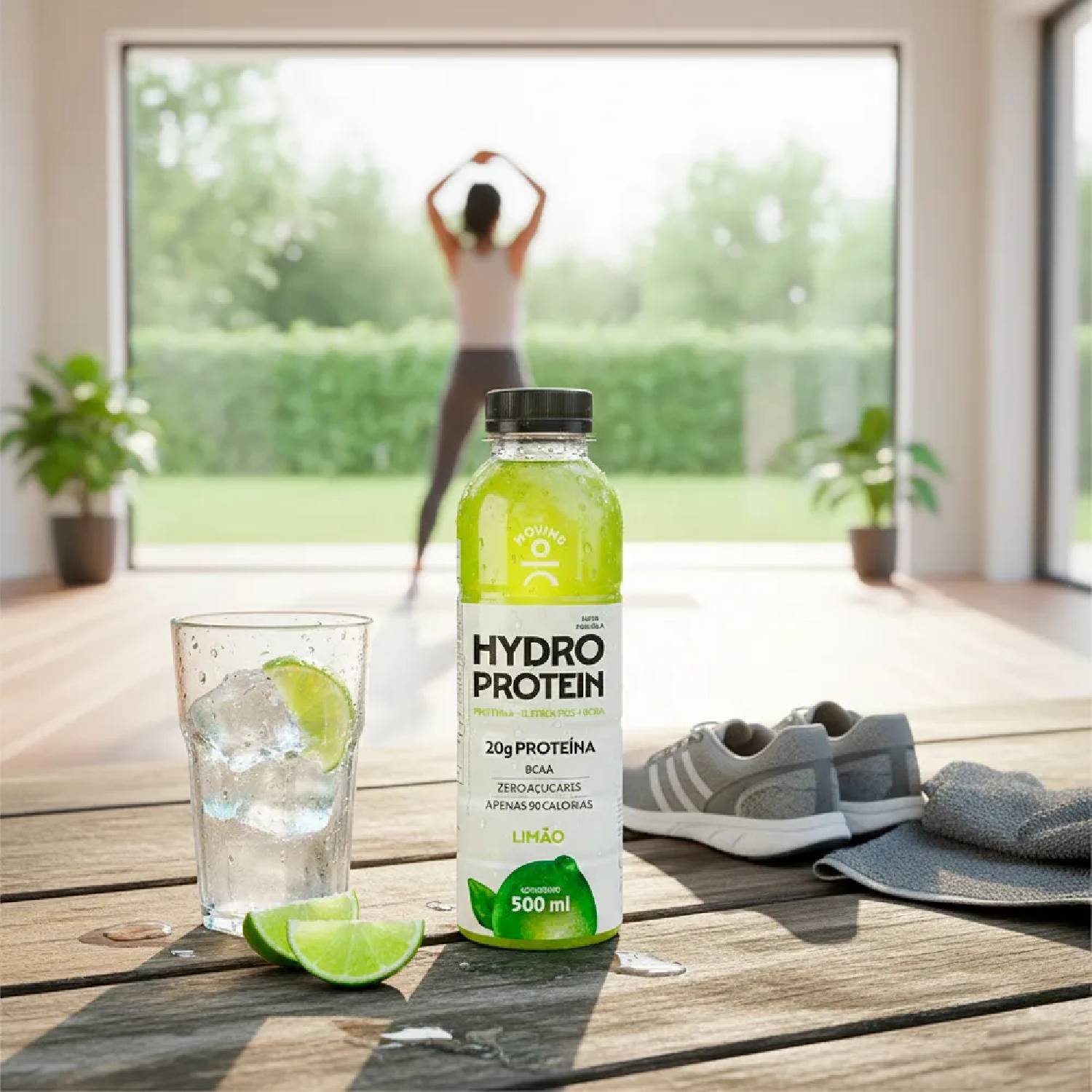 Kit 4 Bebida MOVING Hydro Protein 20g Limão Zero Açucar 500ml foto 2