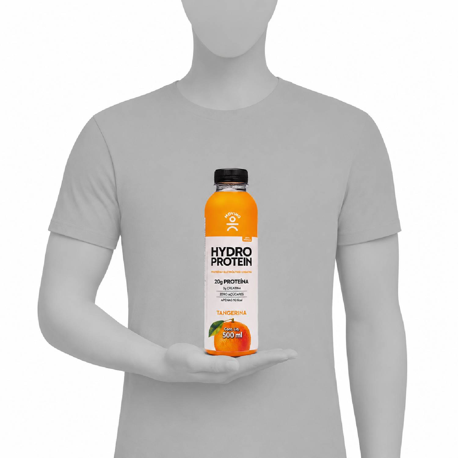 Kit 3 Bebida MOVING Hydro Protein 20g Tangerina Zero 500ml foto 8