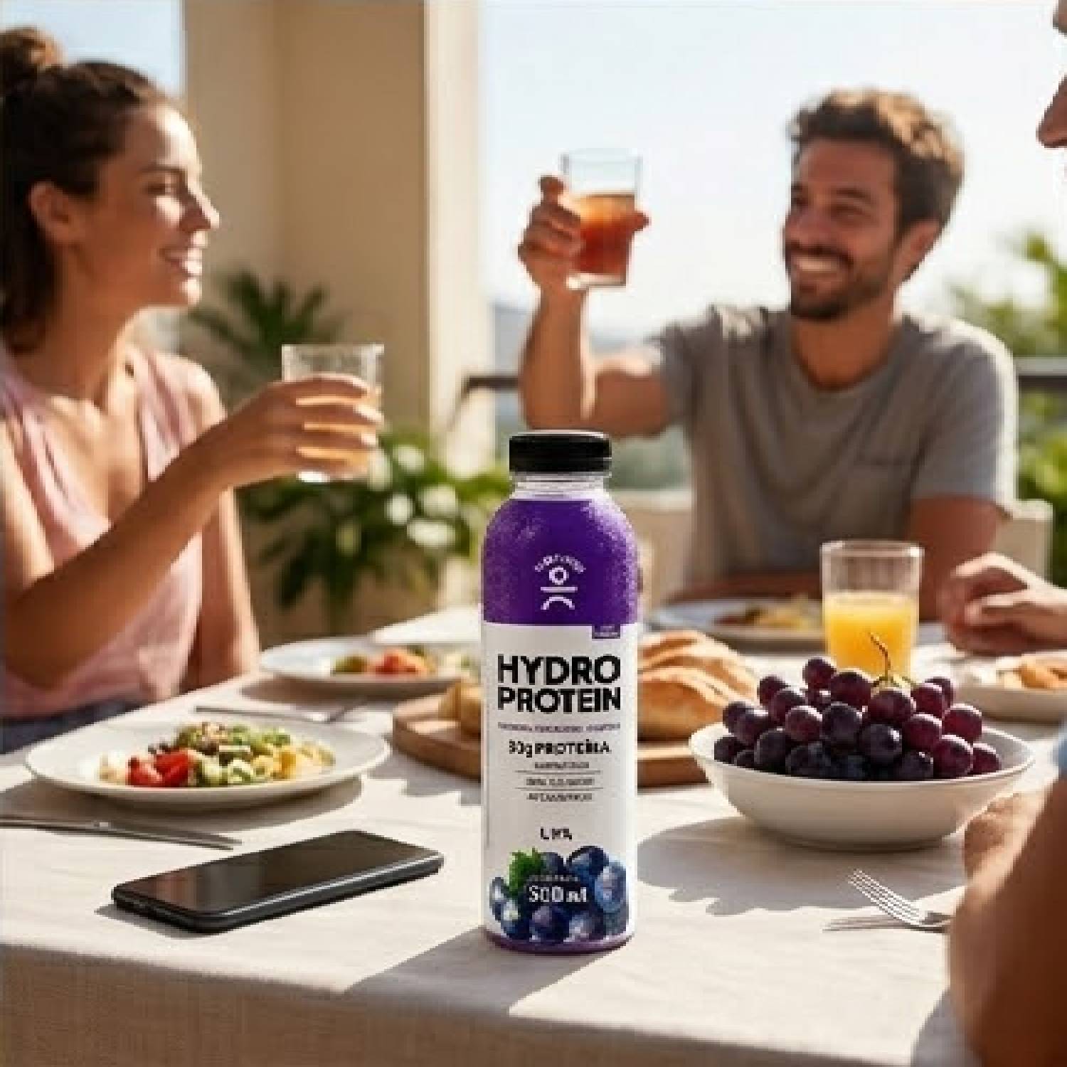 Kit 4 Bebida MOVING Hydro Protein 20g Uva Zero 500ml foto 5