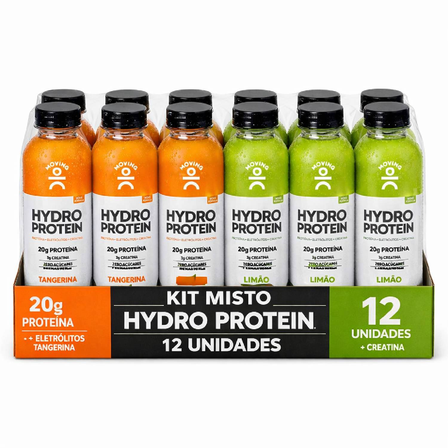 Kit Misto Moving HydroProtein 26g Tangerina + 6 Limão 500ml