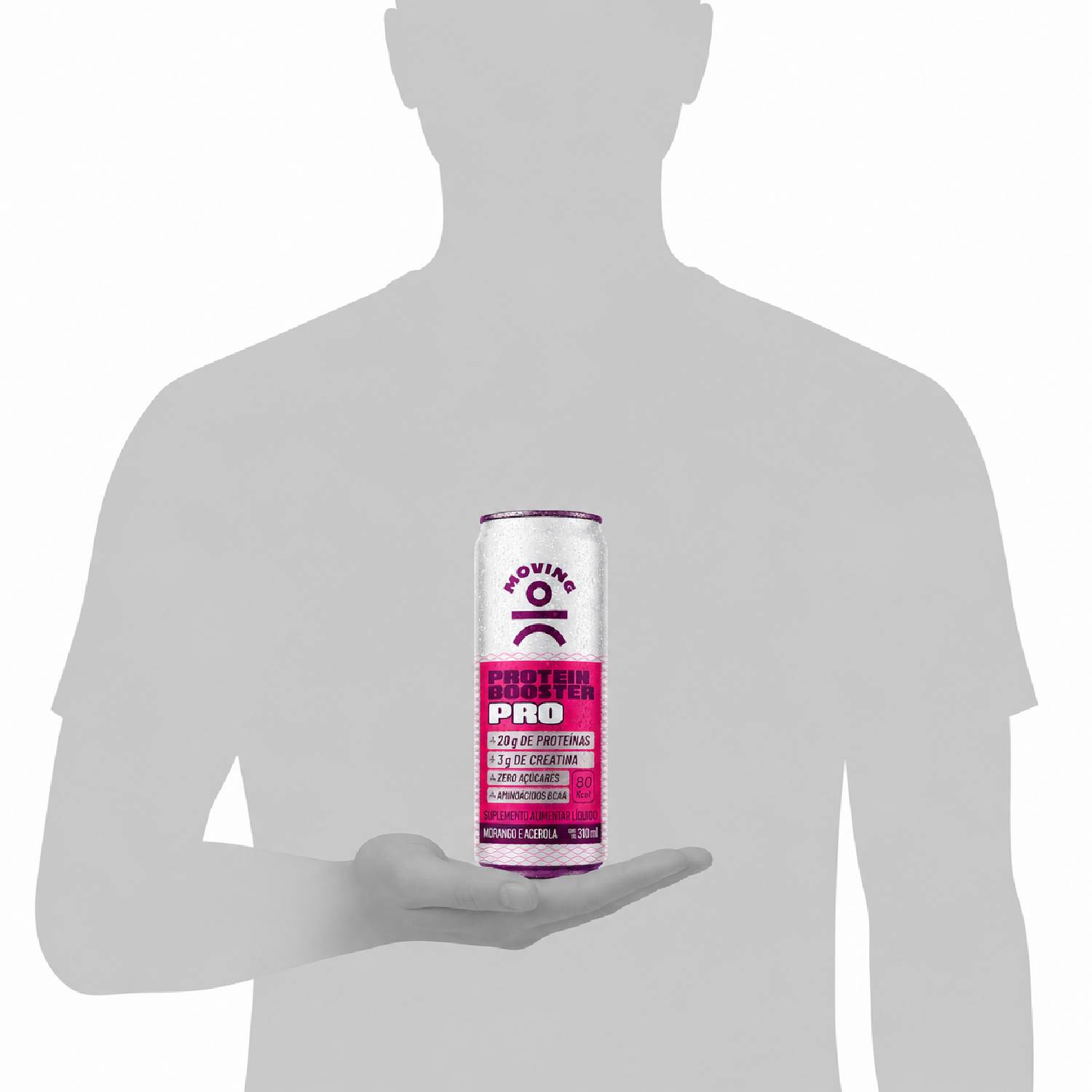 Kit 12 Bebida Protein Booster MOVING Morango e Acerola 310ml foto 8