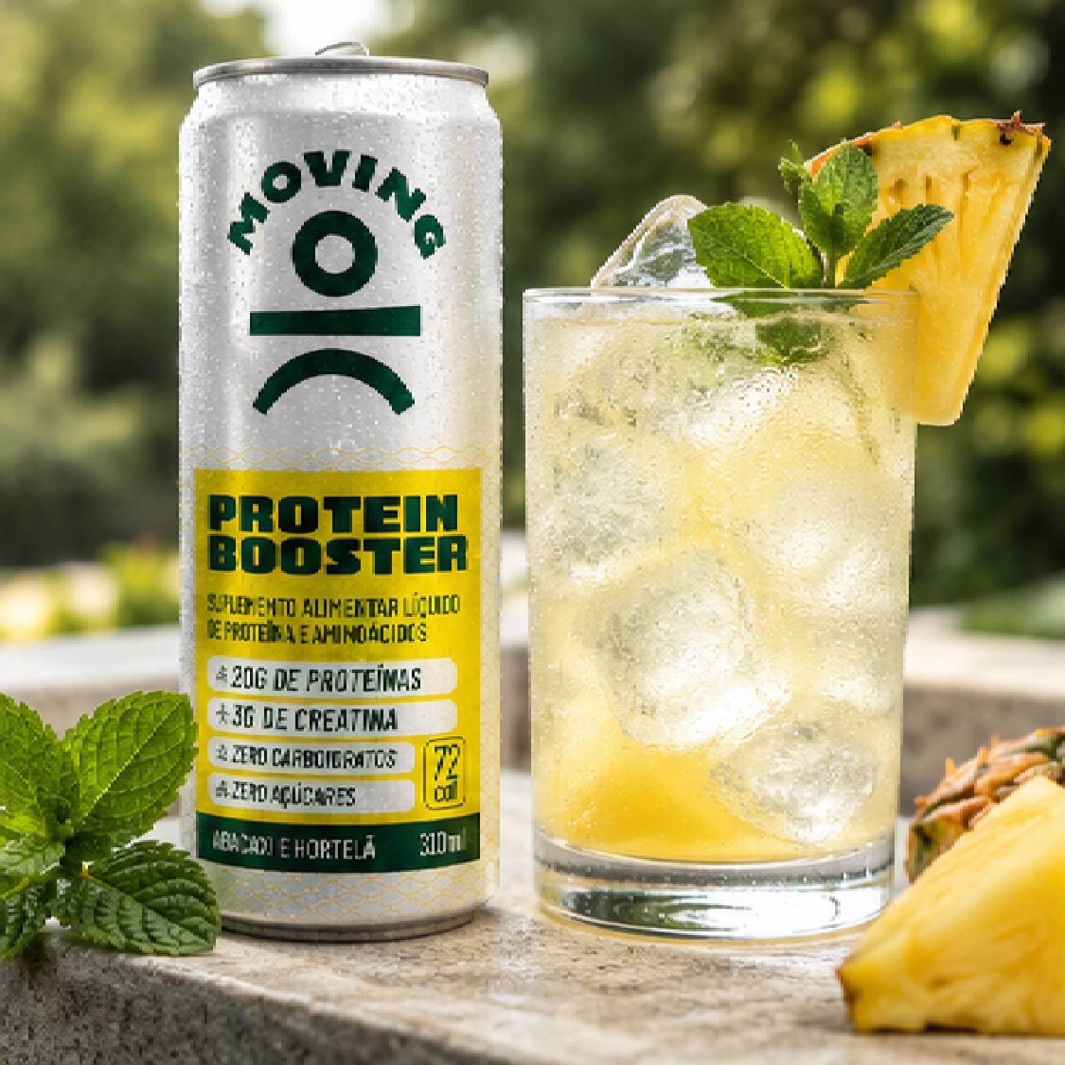 Bebida Protein Booster MOVING Abacaxi & Hortelã 310ml foto 2