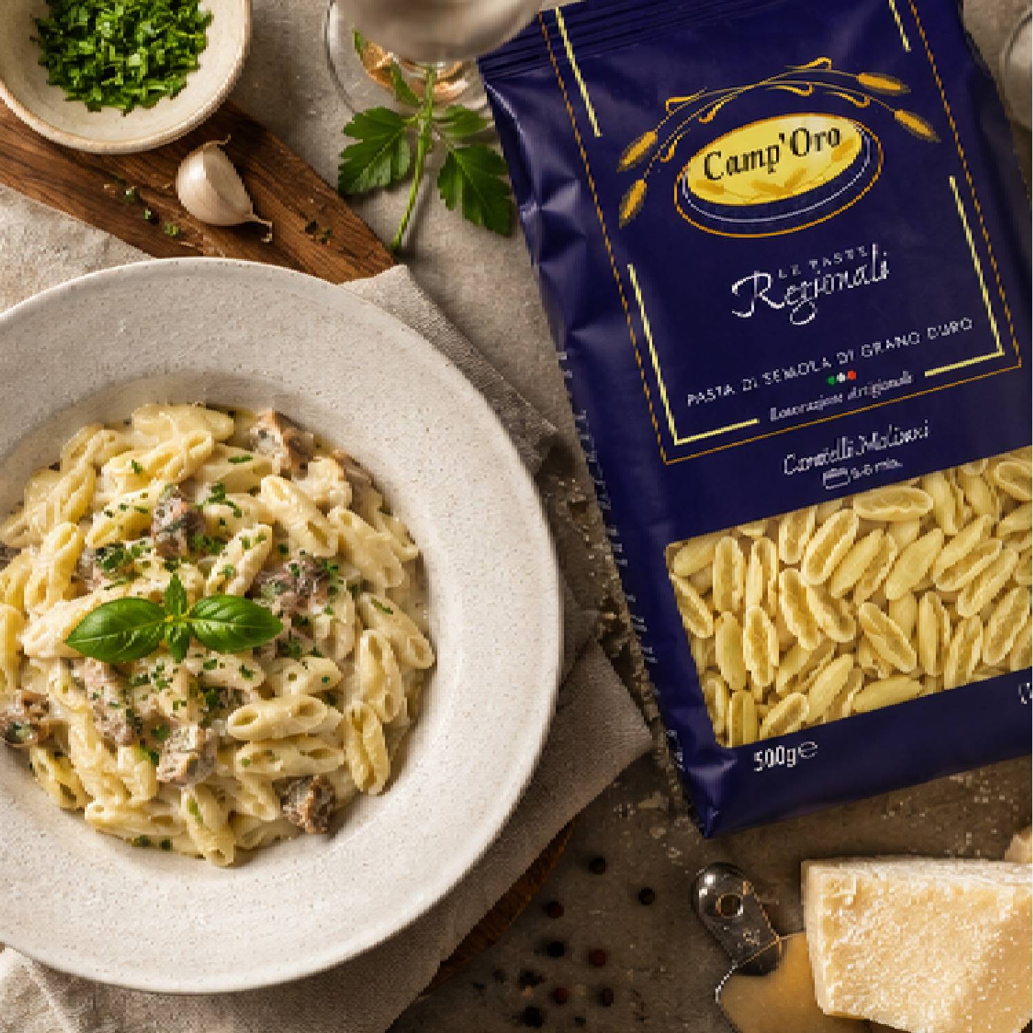 Macarrão Cavatelli Molisani Grano Duro CAMP'ORO 500g foto 4