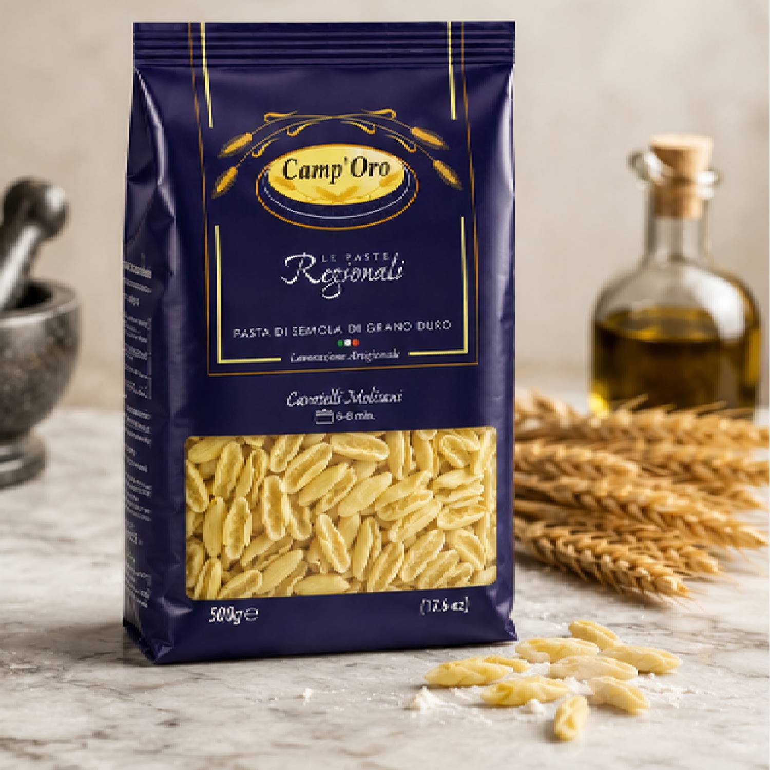 Kit 2 Macarrão Cavatelli Molisani Grano Duro CAMP'ORO 500g foto 3
