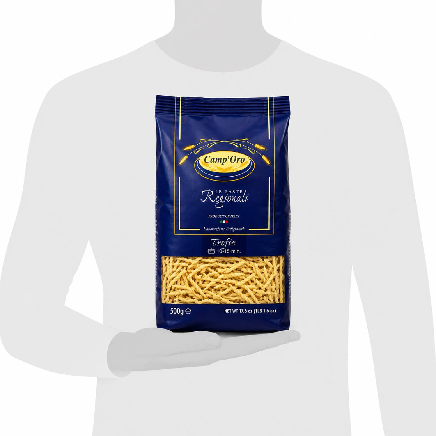 kit 2 Massa Premium Trofie Grano Duro CAMP'ORO 500g foto 8