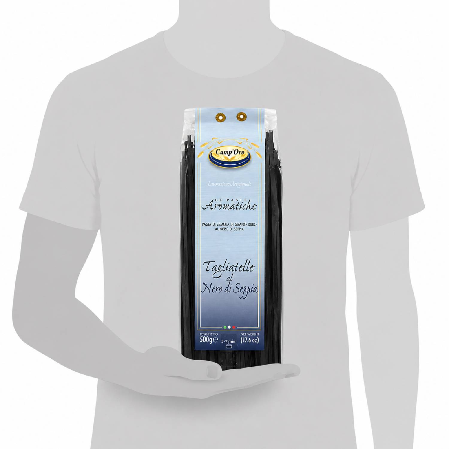 Kit 2 Massa Premium Tagliatelle Nero di Sepia CAMP'ORO 500g foto 8