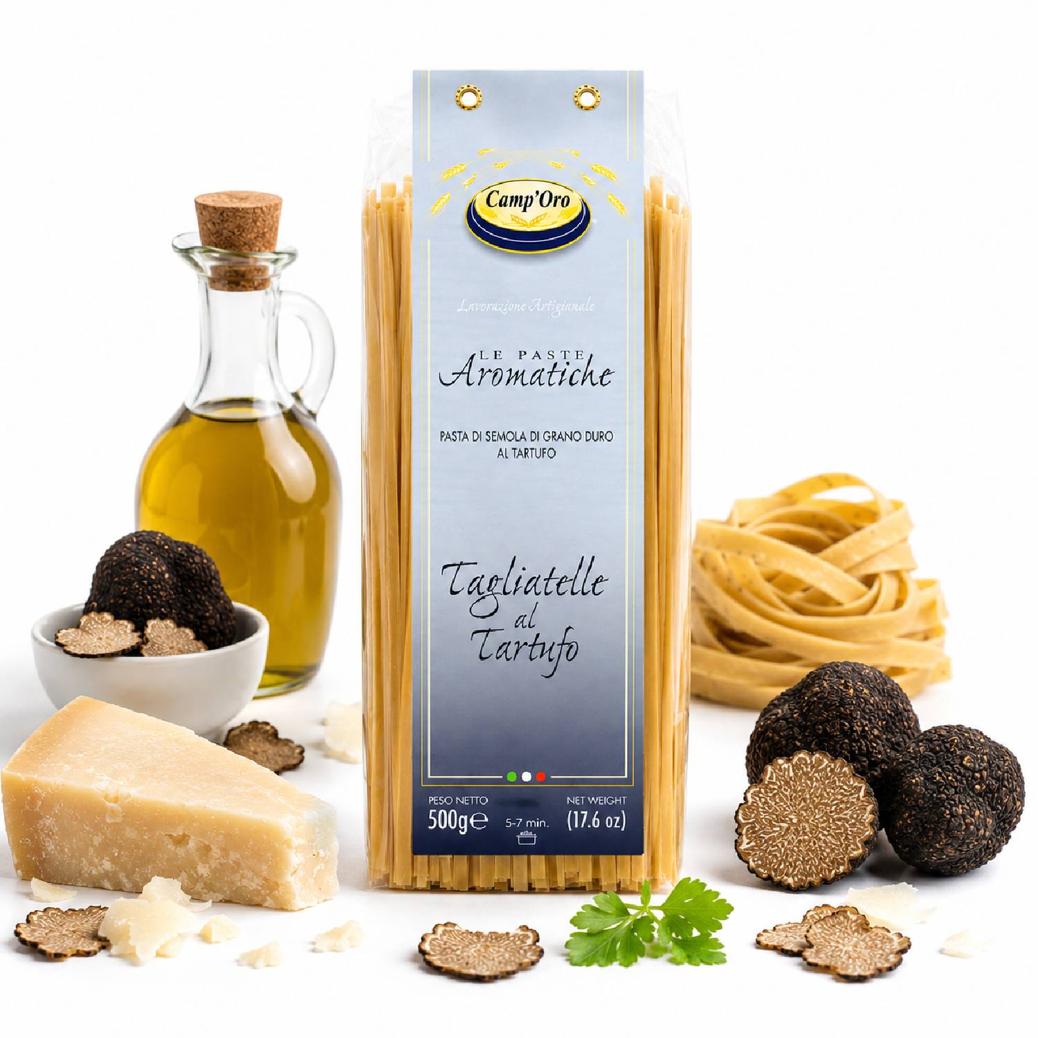 Kit 6 Massa Premium Tagliatelle Al Tartufo CAMP'ORO 500g foto 6