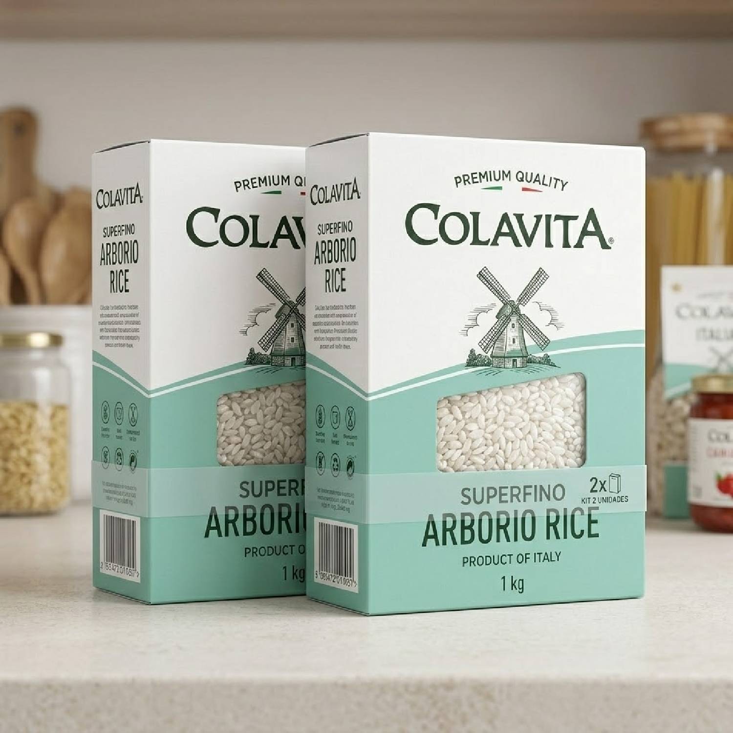 kit 2 Arroz Arborio Superfino Italiano COLAVITA 1 Kg foto 2