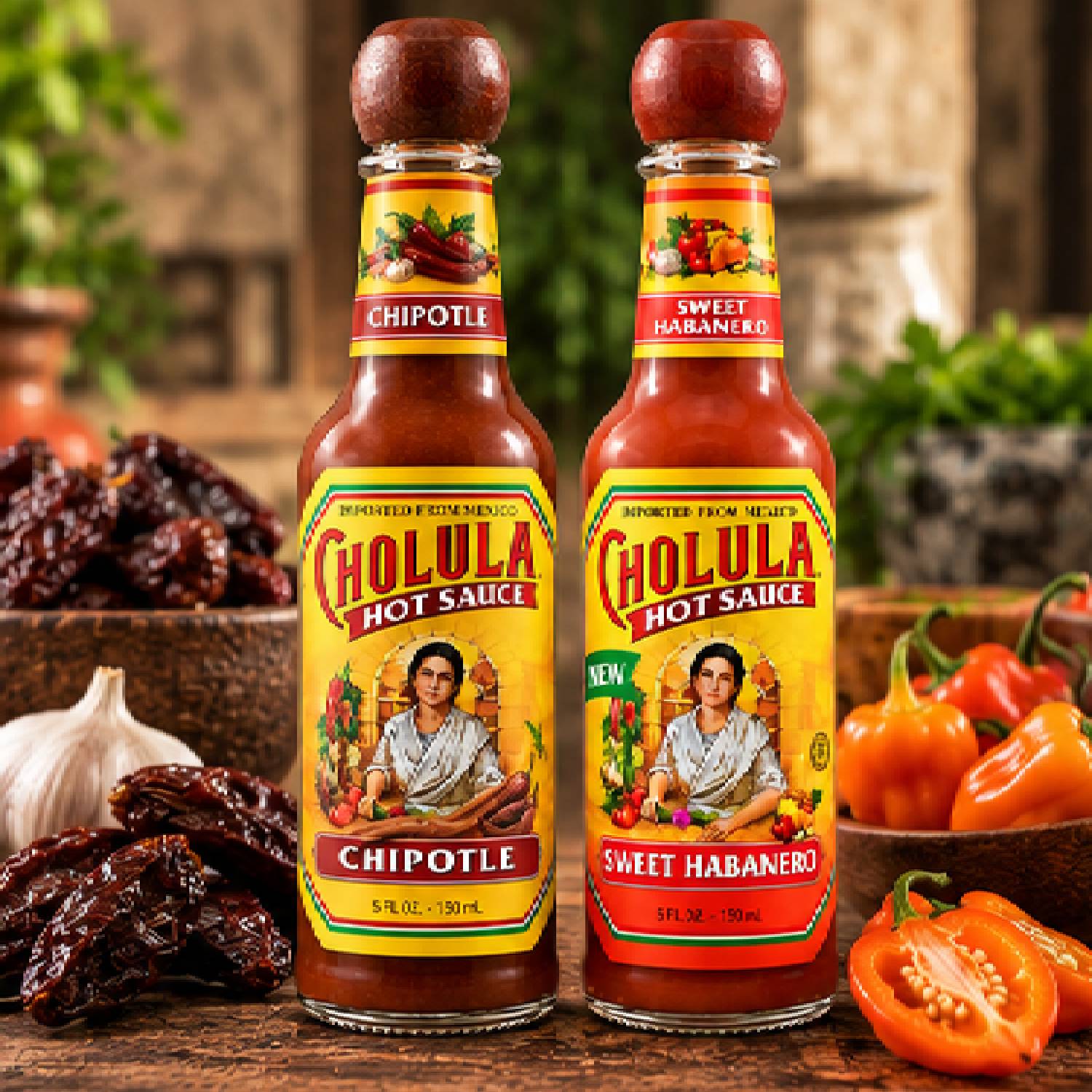 Kit Misto 2 Molho Pimenta Habanero e Chipotle CHOLULA 150ml foto 7