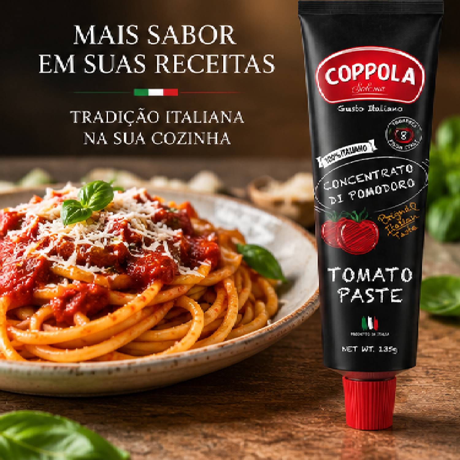 Kit 6 Pasta de Tomate Italiana Duplo Coppola 135g foto 9