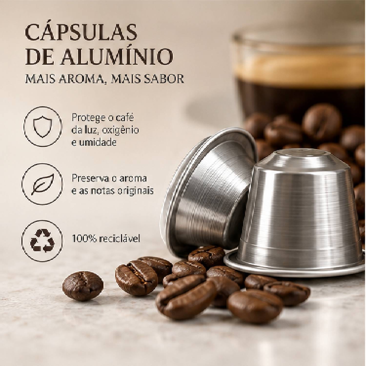 Café Cápsula Carraro Alumínio Intensidade 8/14 10un 55g foto 5