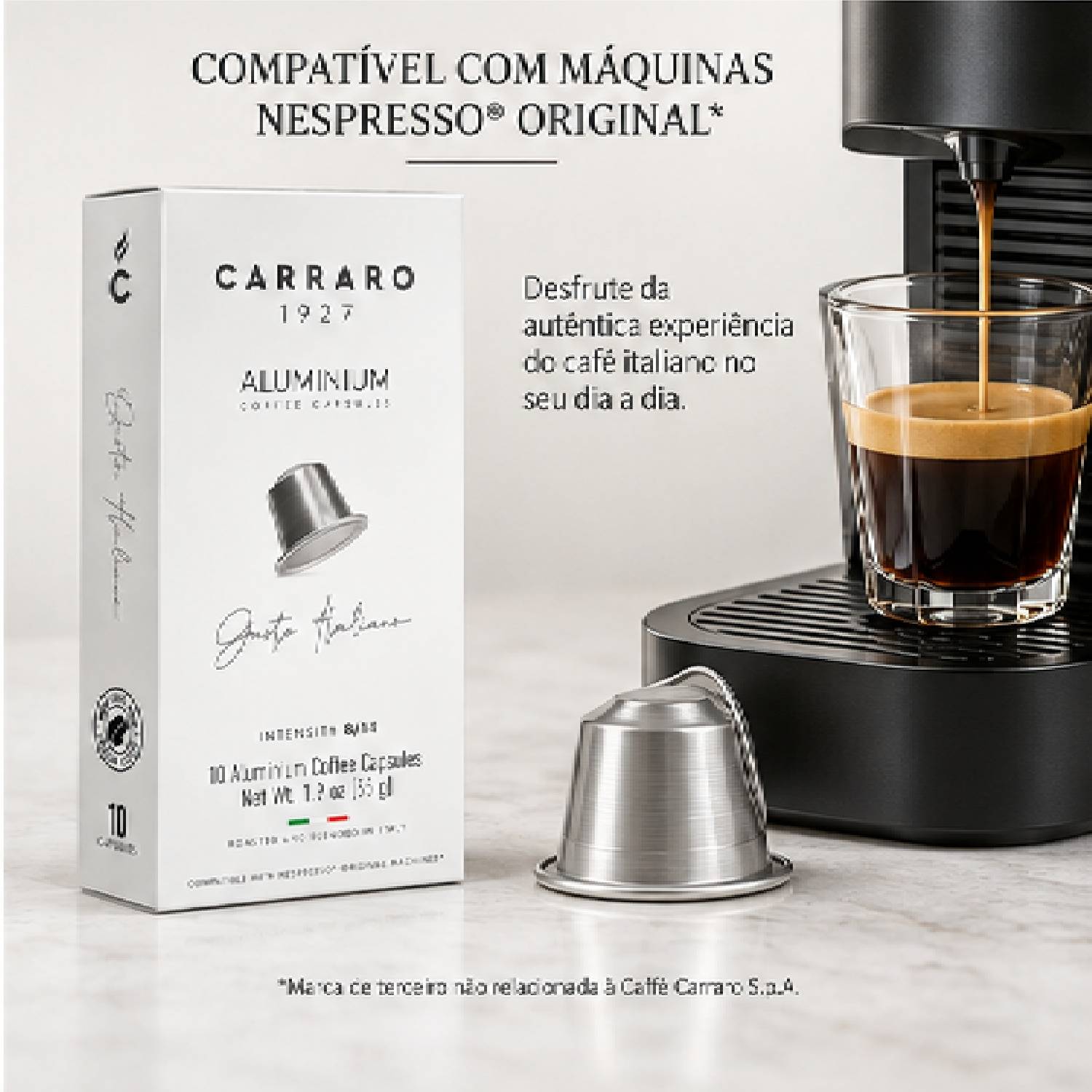 Café Cápsula Carraro Alumínio Intensidade 8/14 10un 55g foto 9