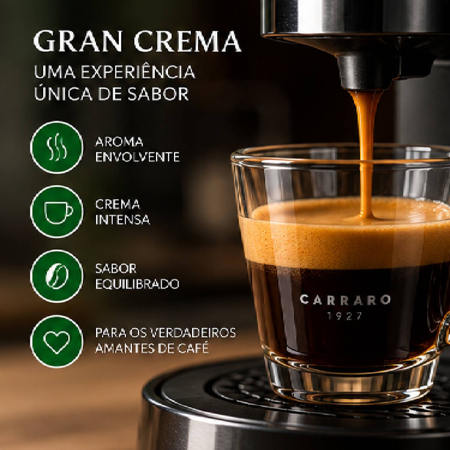 Café Cápsula Carraro Gran Crema Intensidade 9/14 10un 55g foto 2