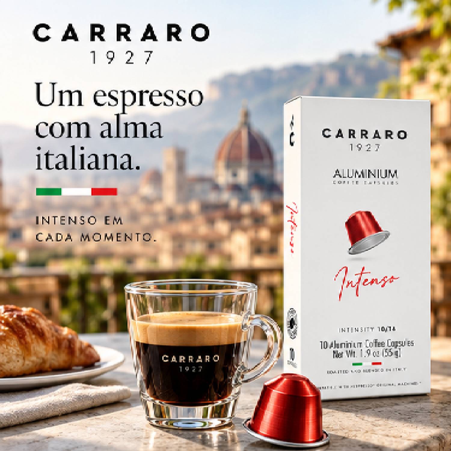Café Cápsula Carraro Intenso Intensidade 10/14 10un 55g foto 5