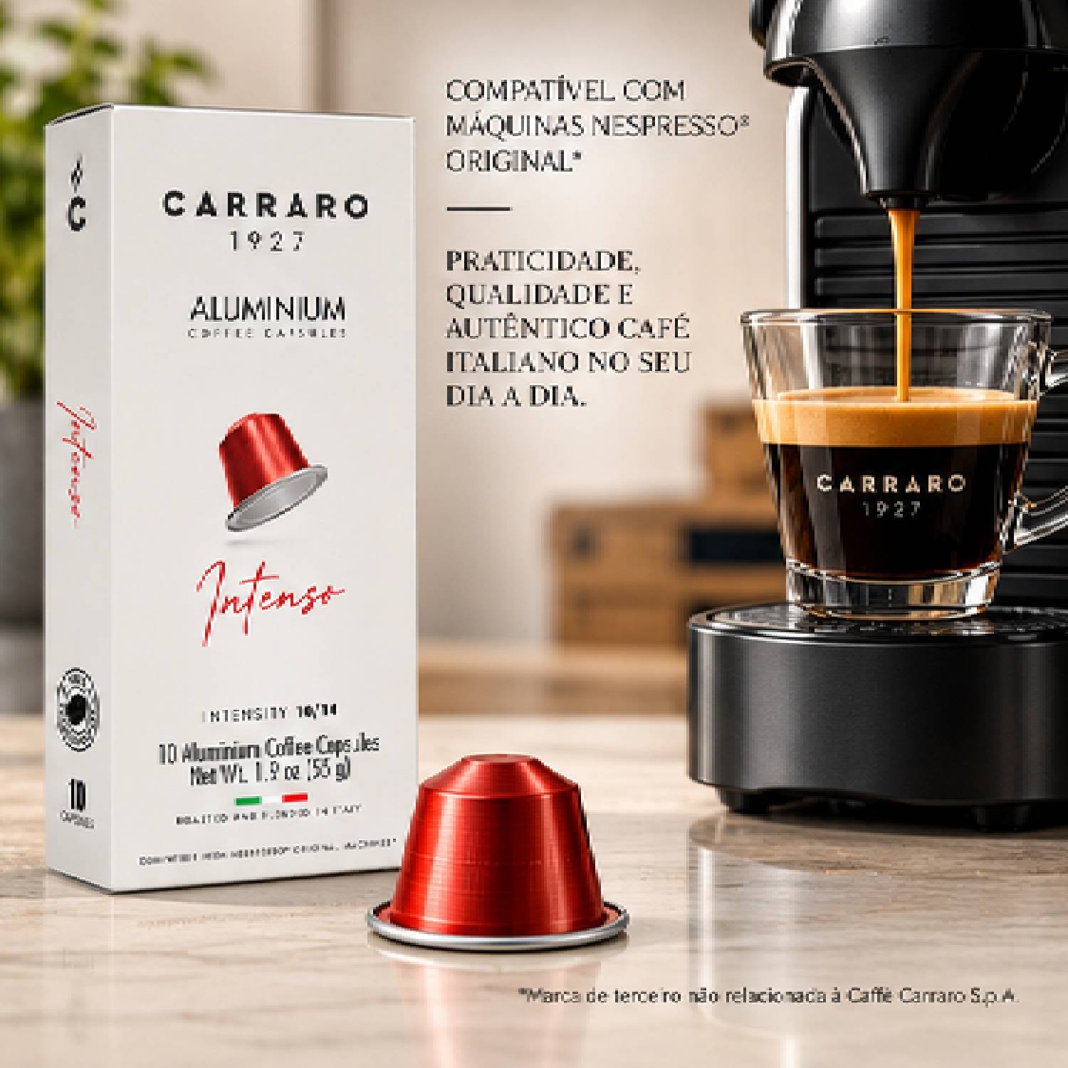 Café Cápsula Carraro Intenso Intensidade 10/14 10un 55g foto 8