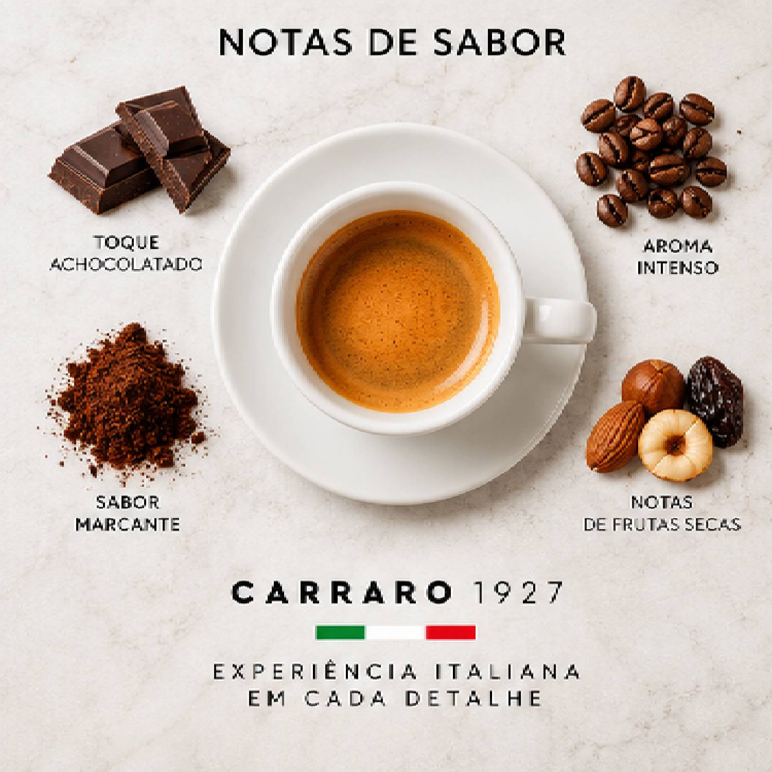 Café Cápsula Carraro Ristretto Intensidade 9/14 10un 55g foto 2