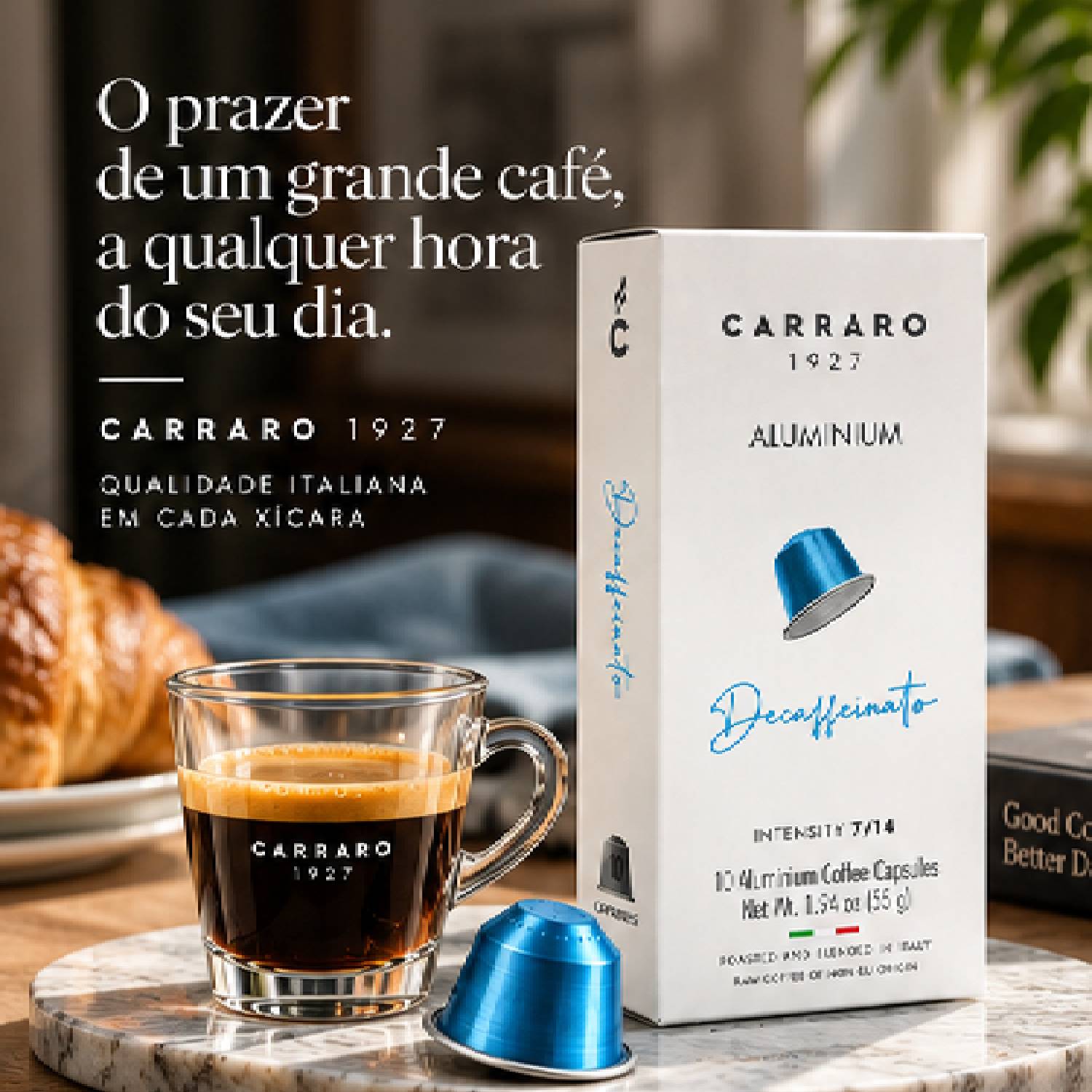 Café Cápsula Carraro Descafeinado Intensidade 7/14 10un 55g foto 4