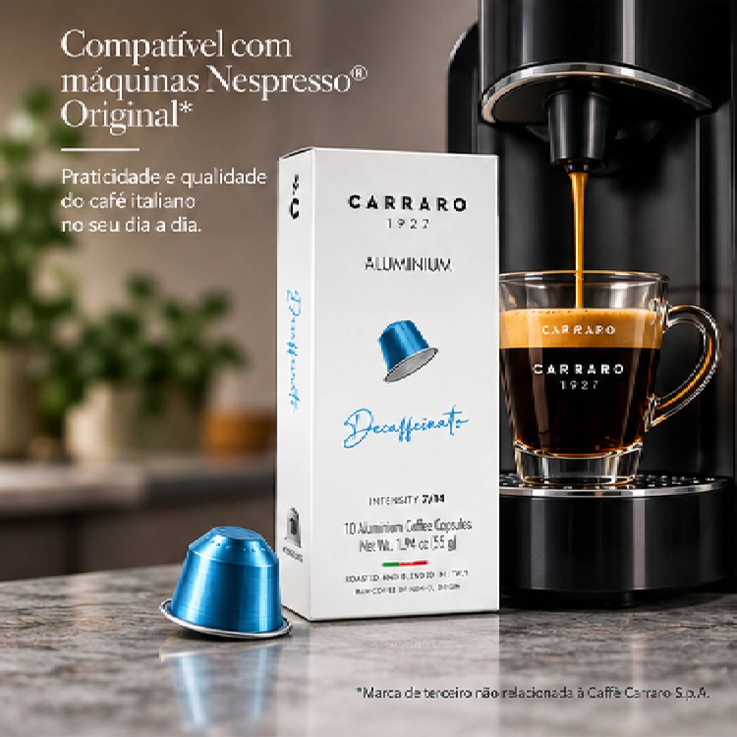 Café Cápsula Carraro Descafeinado Intensidade 7/14 10un 55g foto 6