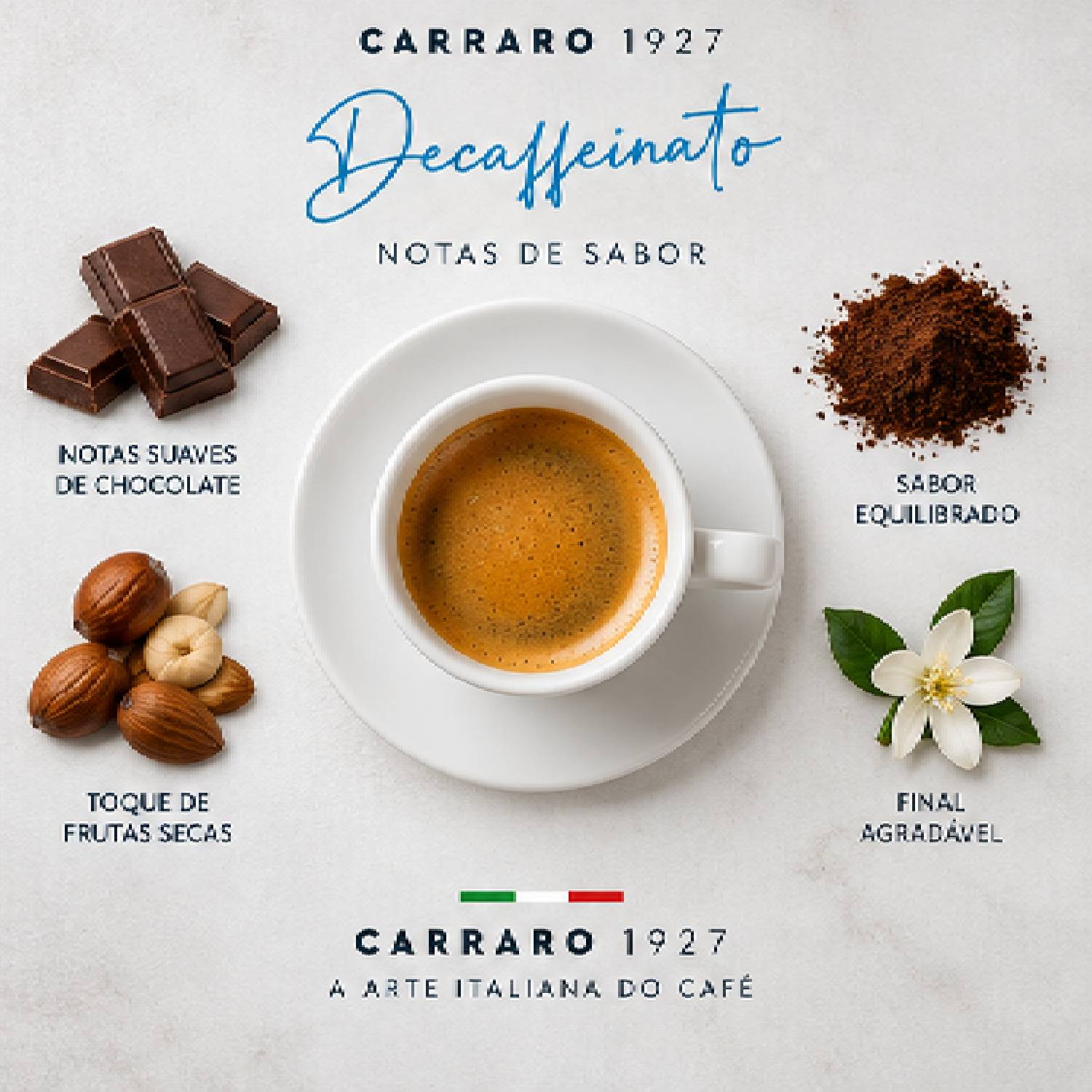 Café Cápsula Carraro Descafeinado Intensidade 7/14 10un 55g foto 8