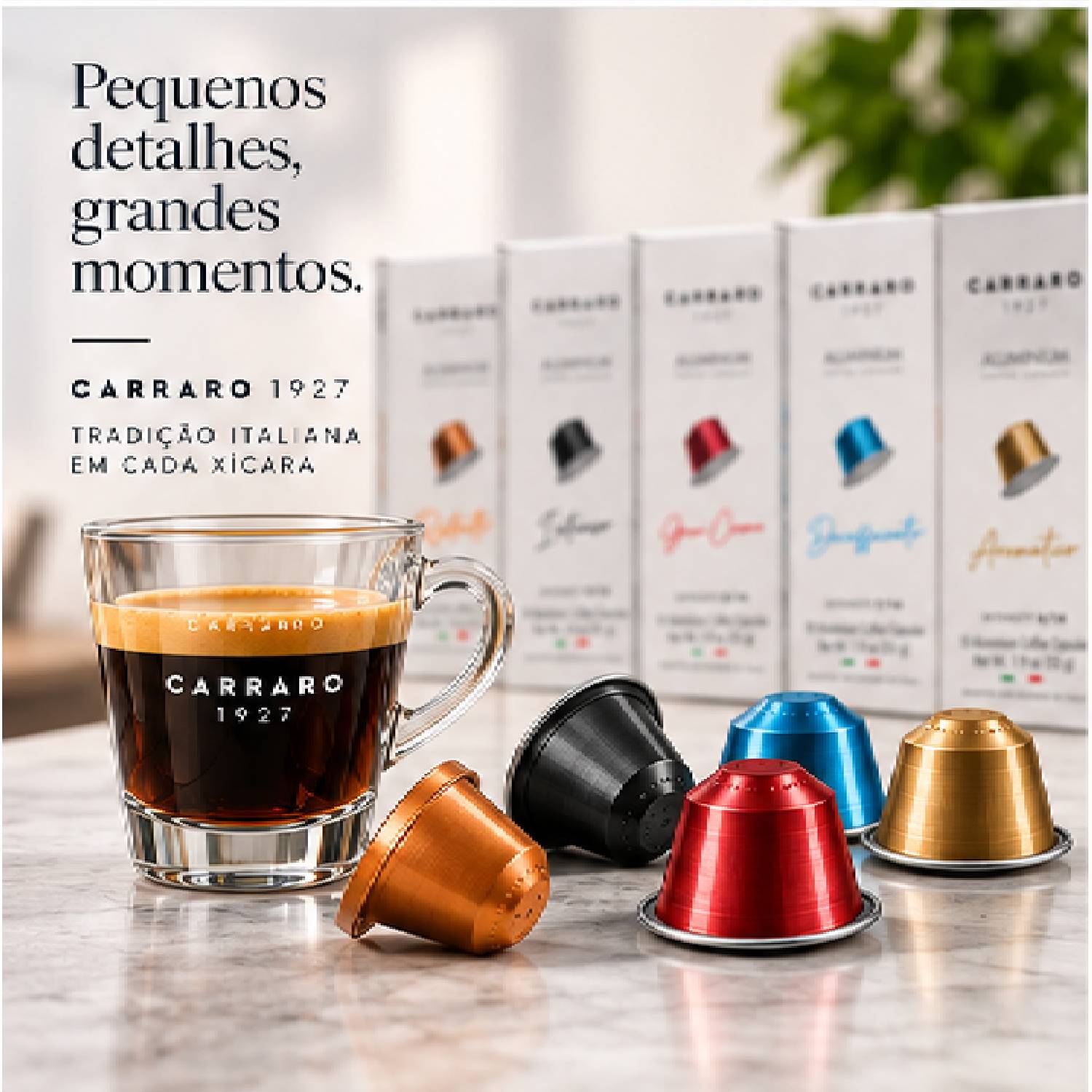 Kit Café Cápsulas Carraro 5 Sabores 50 Cápsulas 275g foto 3
